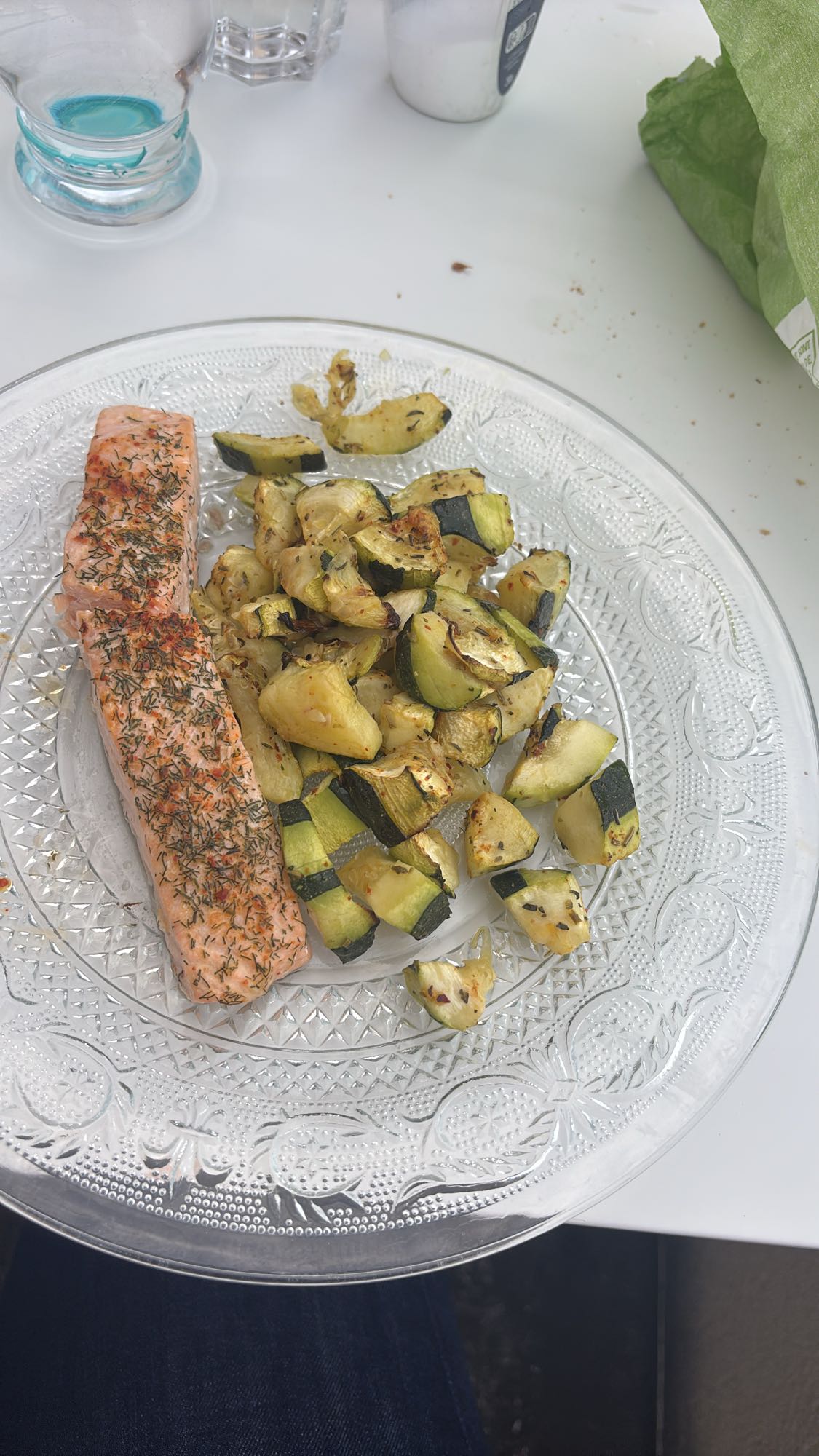 Saumon et courgettes