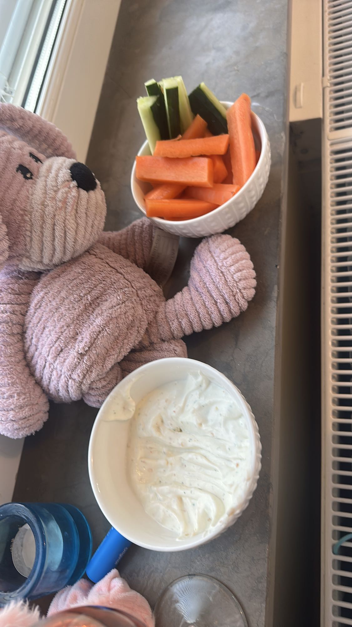 Grönsaksstavar med dipp