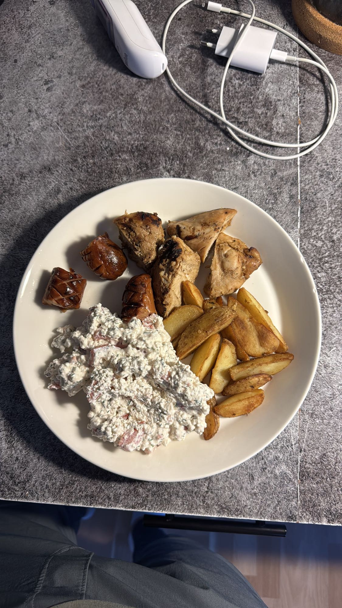 Kyckling med potatisklyftor