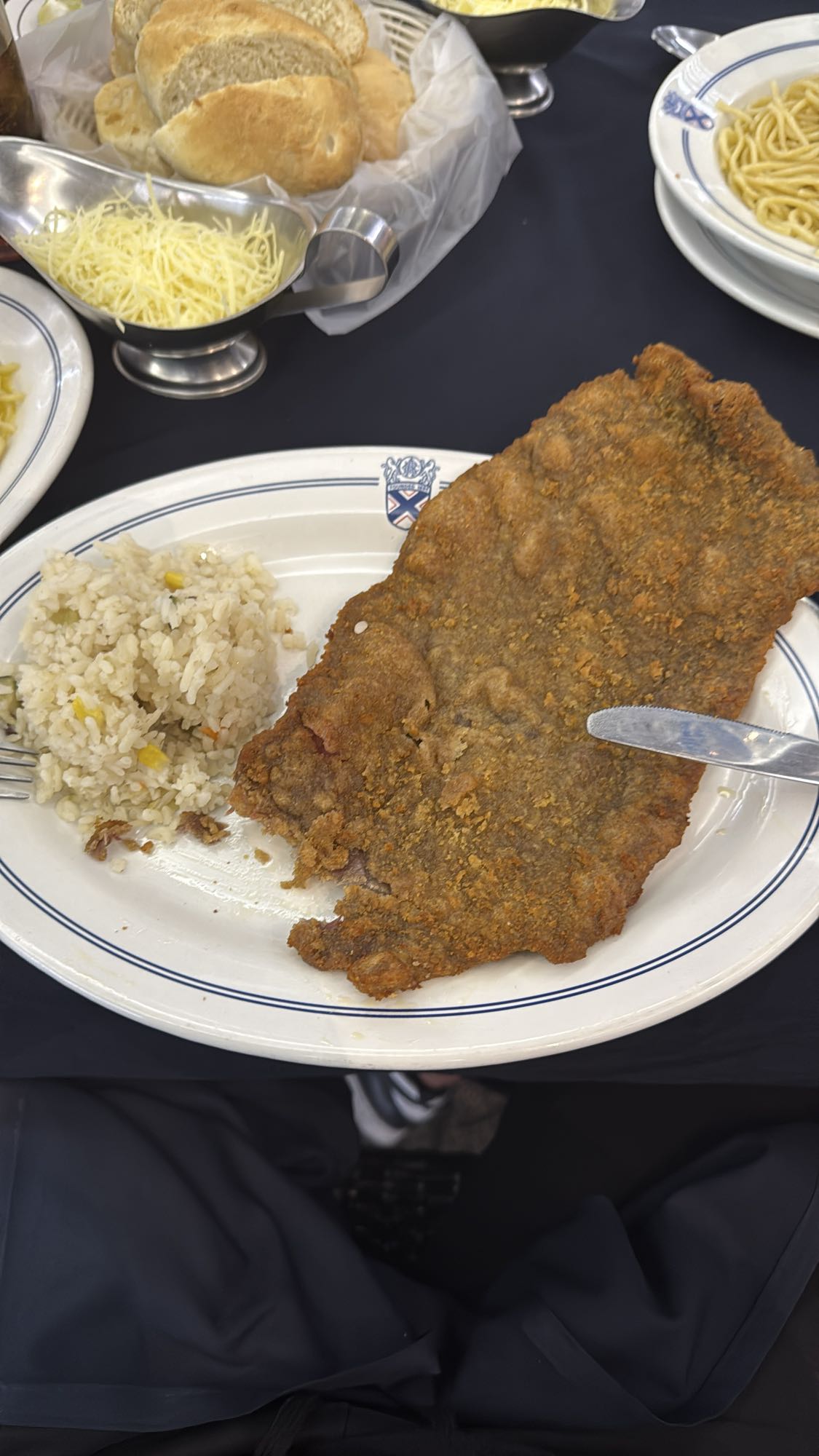 Milanesa con arroz
