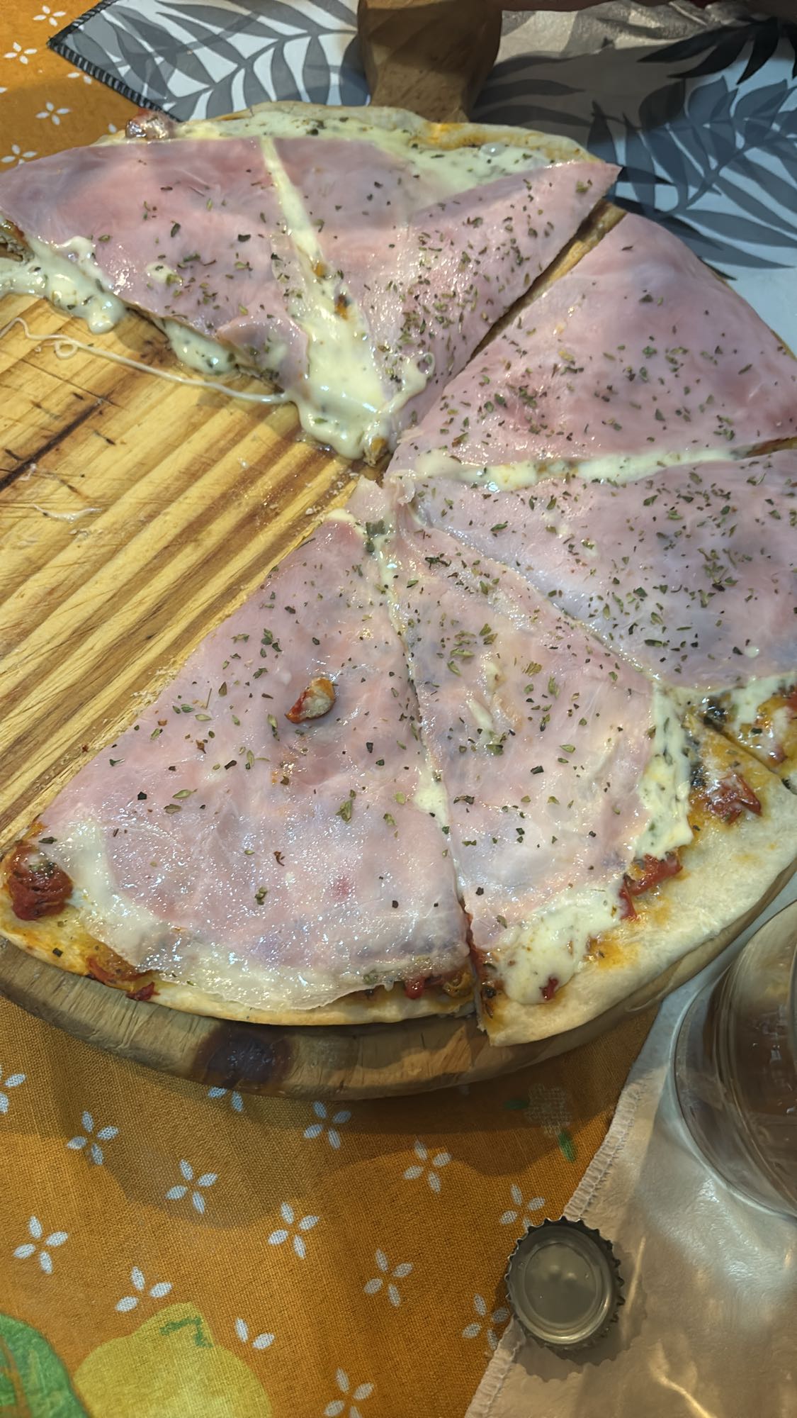 Ham and Cheese Pizza
