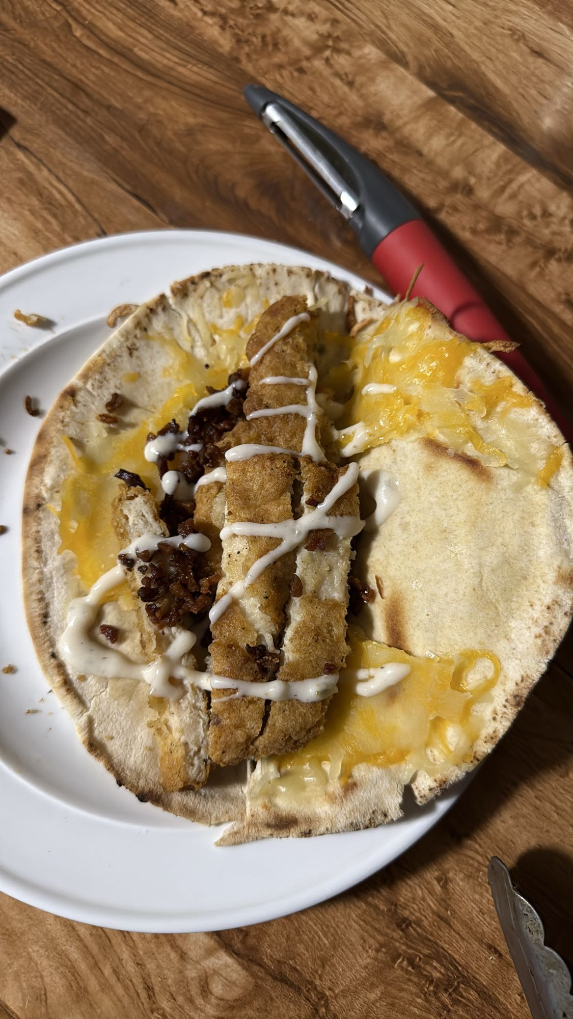 Wrap de pollo crujiente