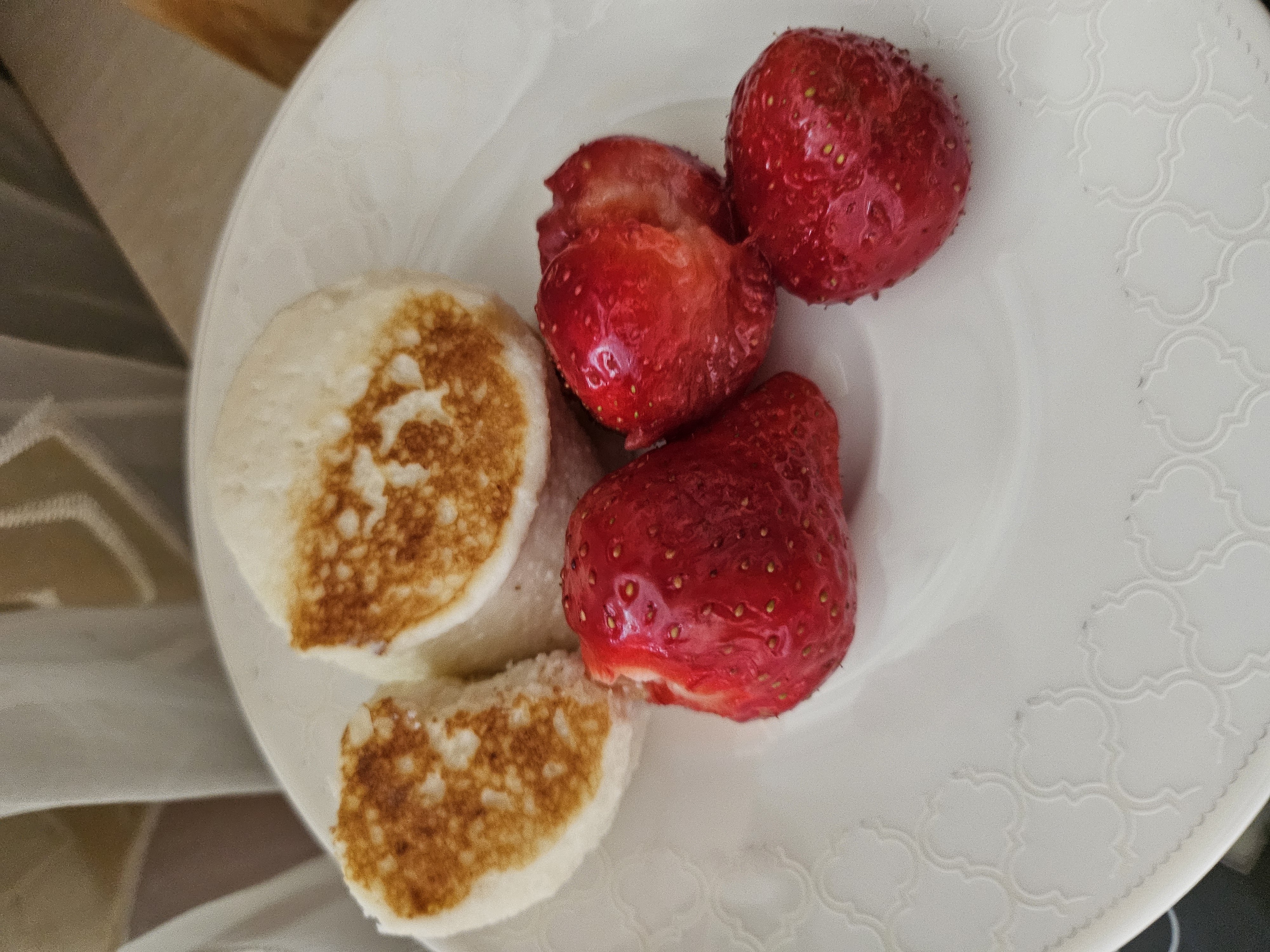 Strawberries and pancakes
