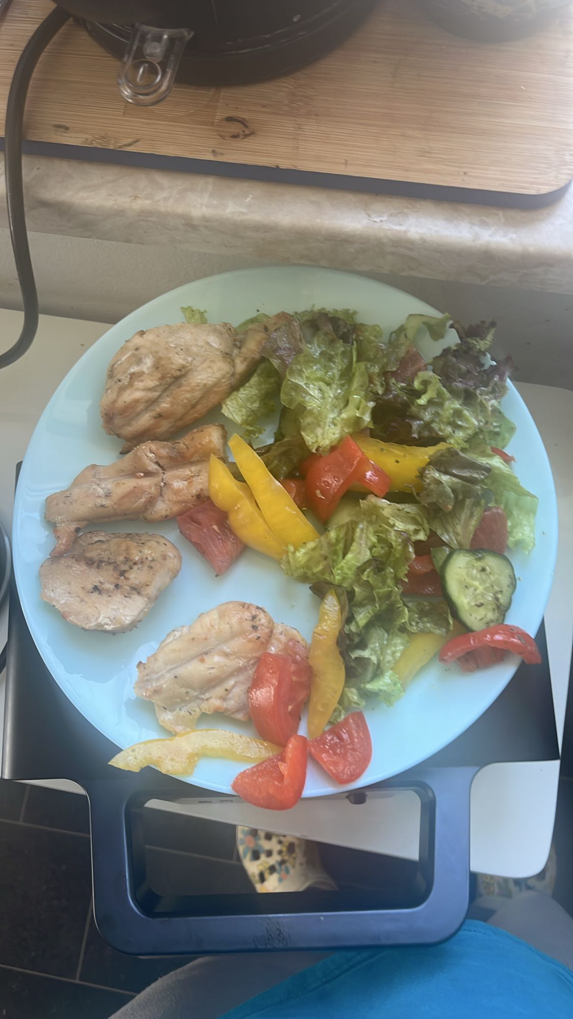 Chicken and salad plate