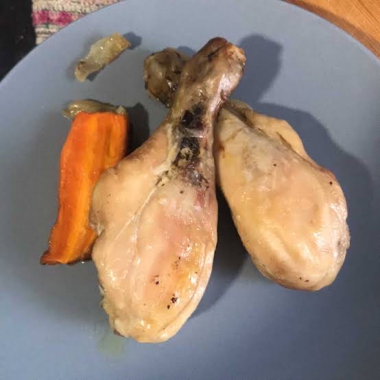 Muslos de pollo cocidos