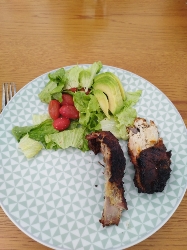 Poulet et salade verte