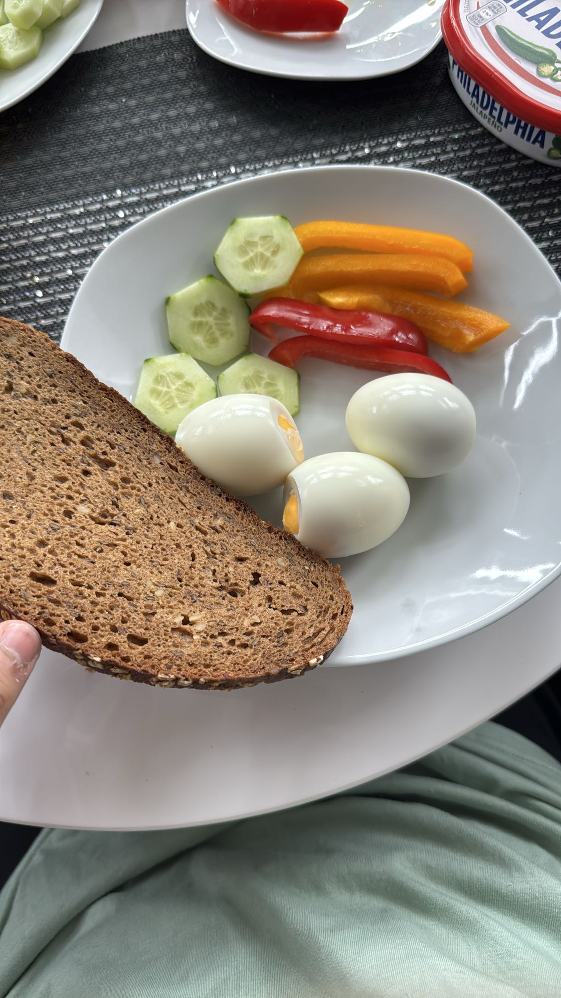 Gekochte Eier & Gemüse