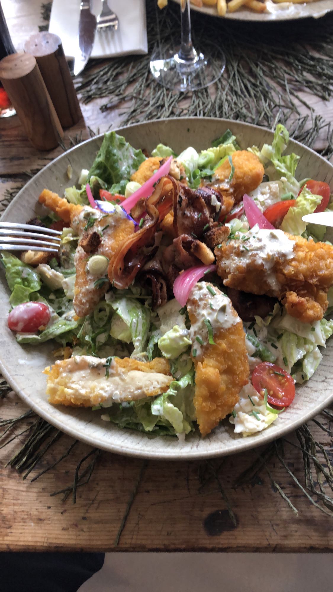 Salade croustillante poulet