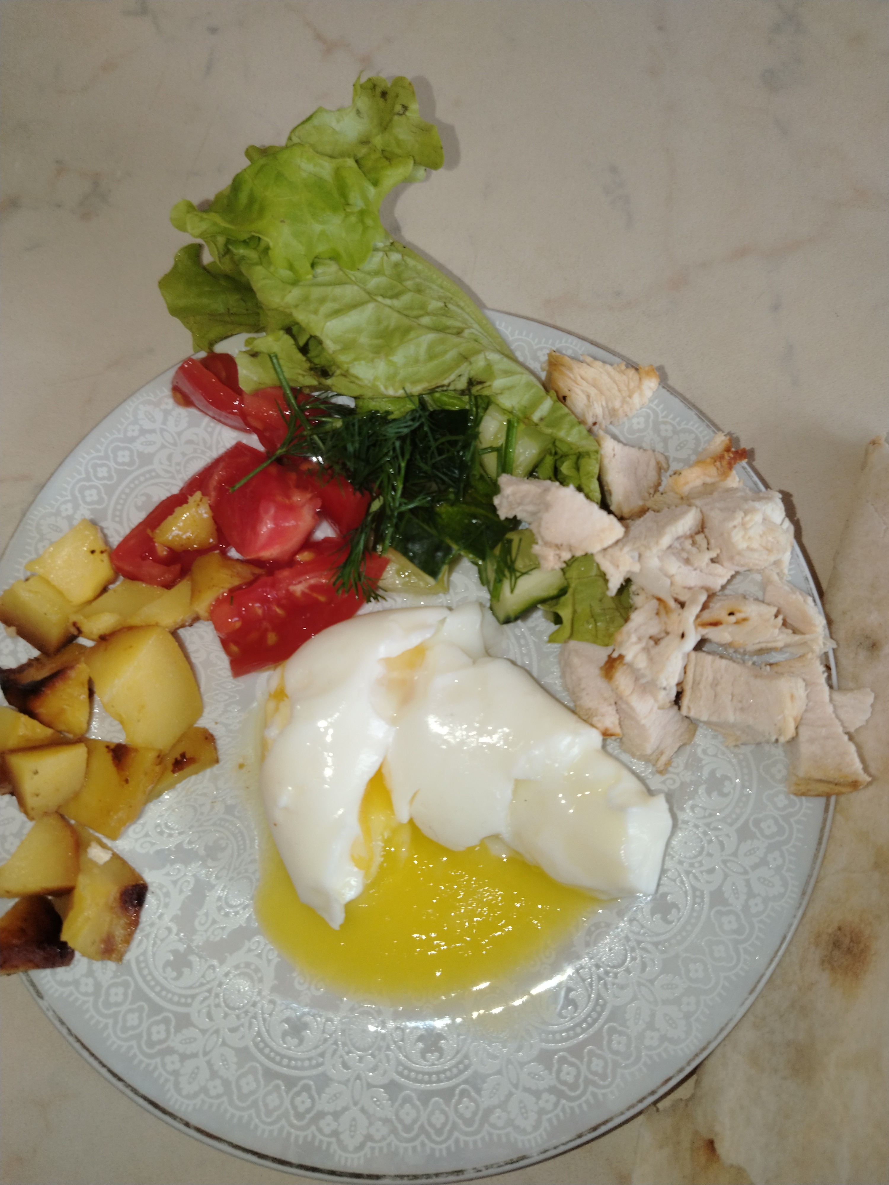 Poached Egg Salad Plate