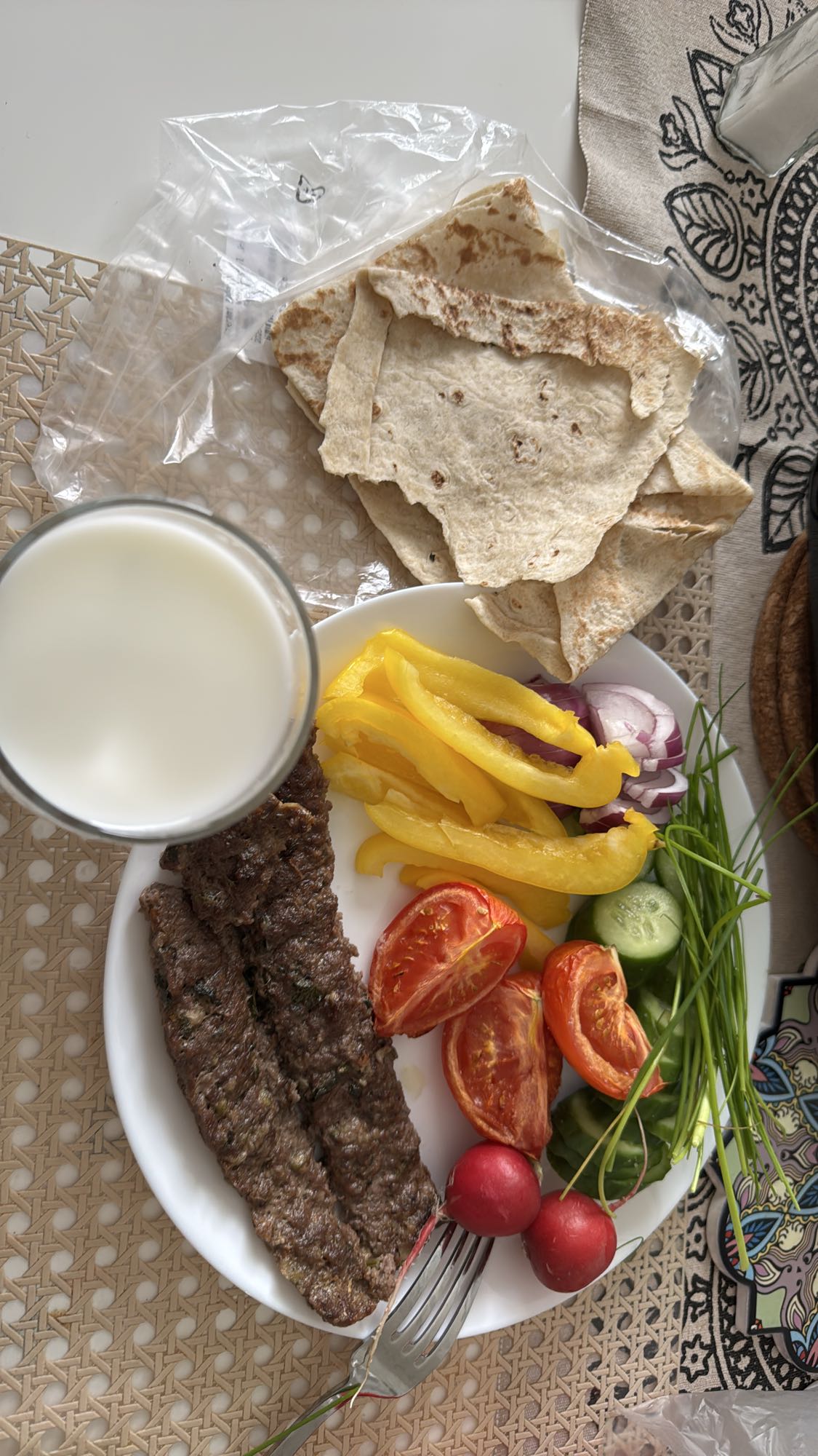 Kebab med grönsaker