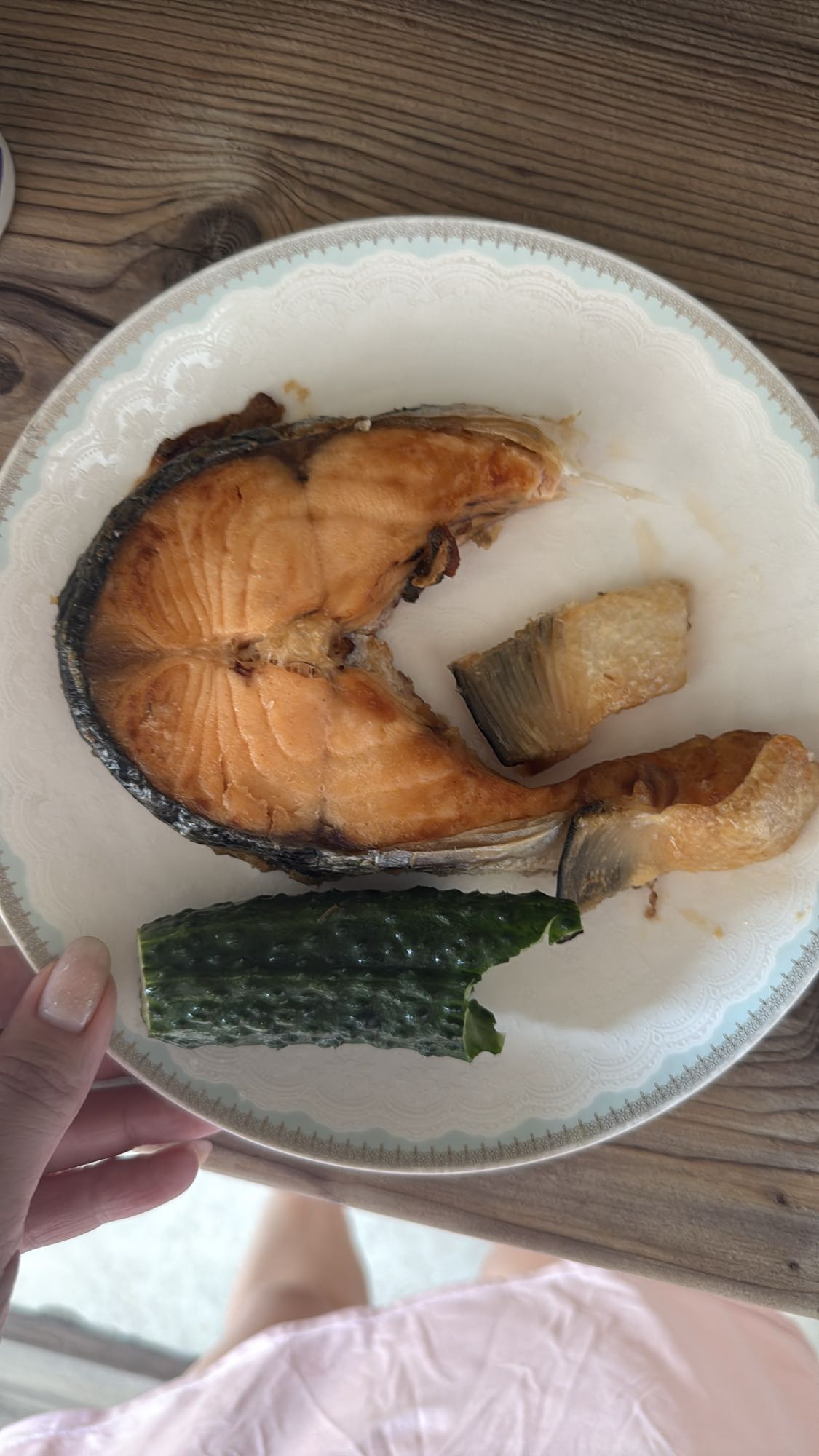 Лосось с огурцом