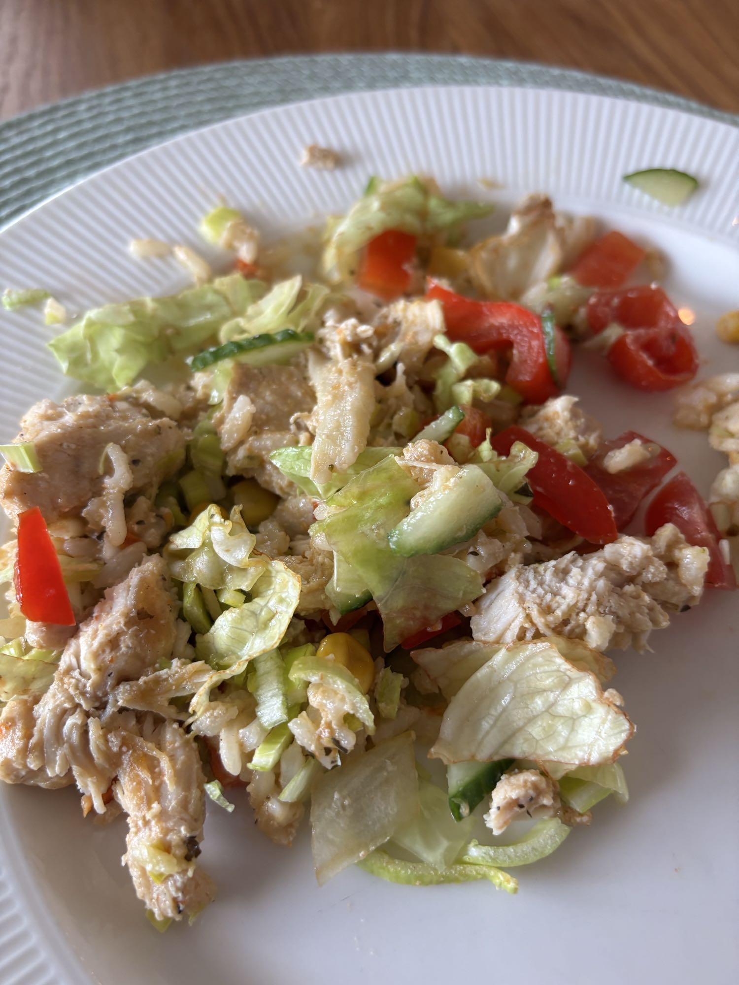 Kycklingsallad med ris