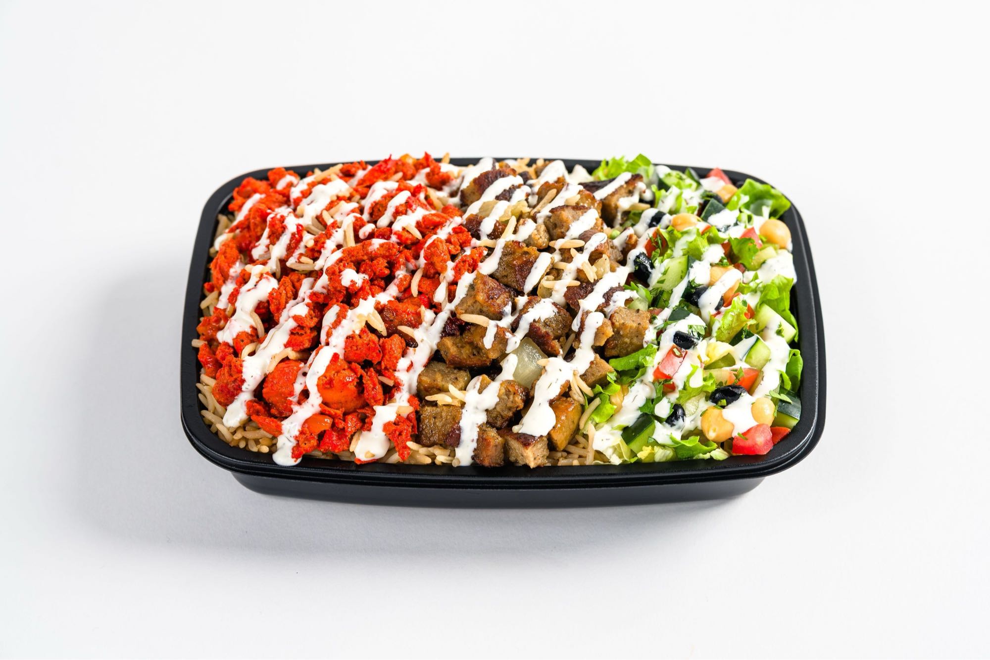 Kyckling- och nötköttsskål