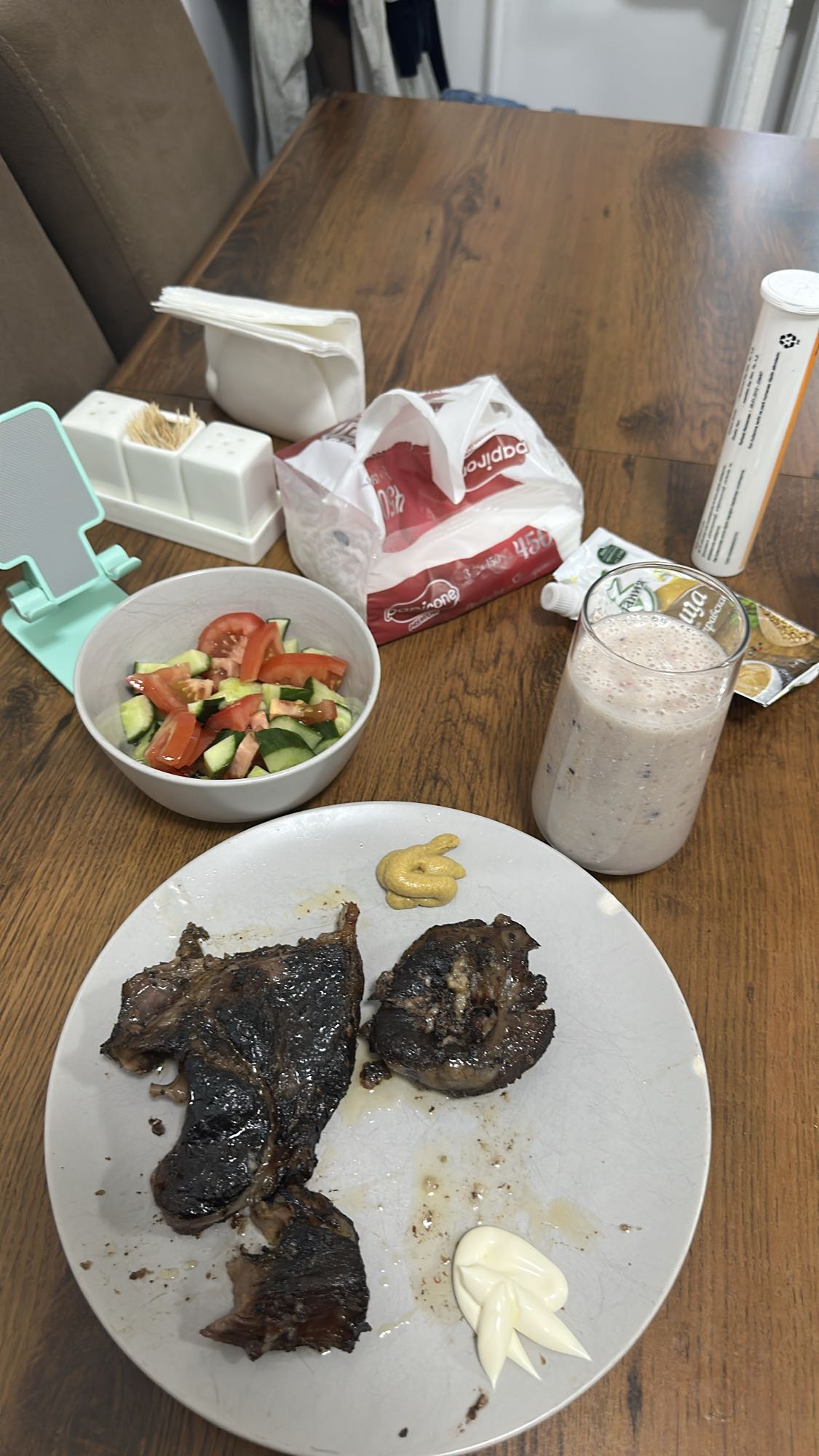 Grilled Meat with Salad