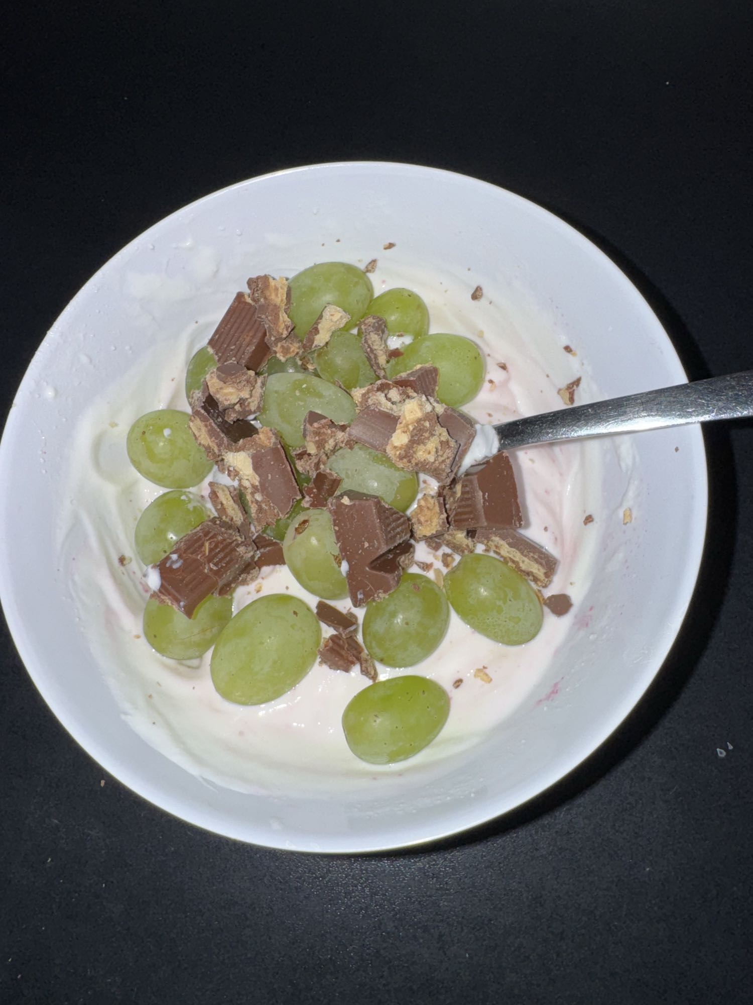 Magerquark mit grünen Trauben
