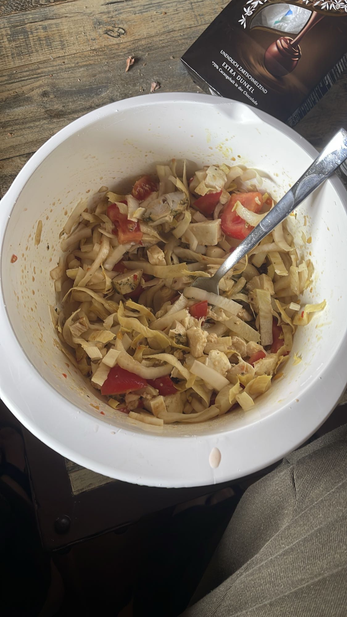 Salade poulet et légumes