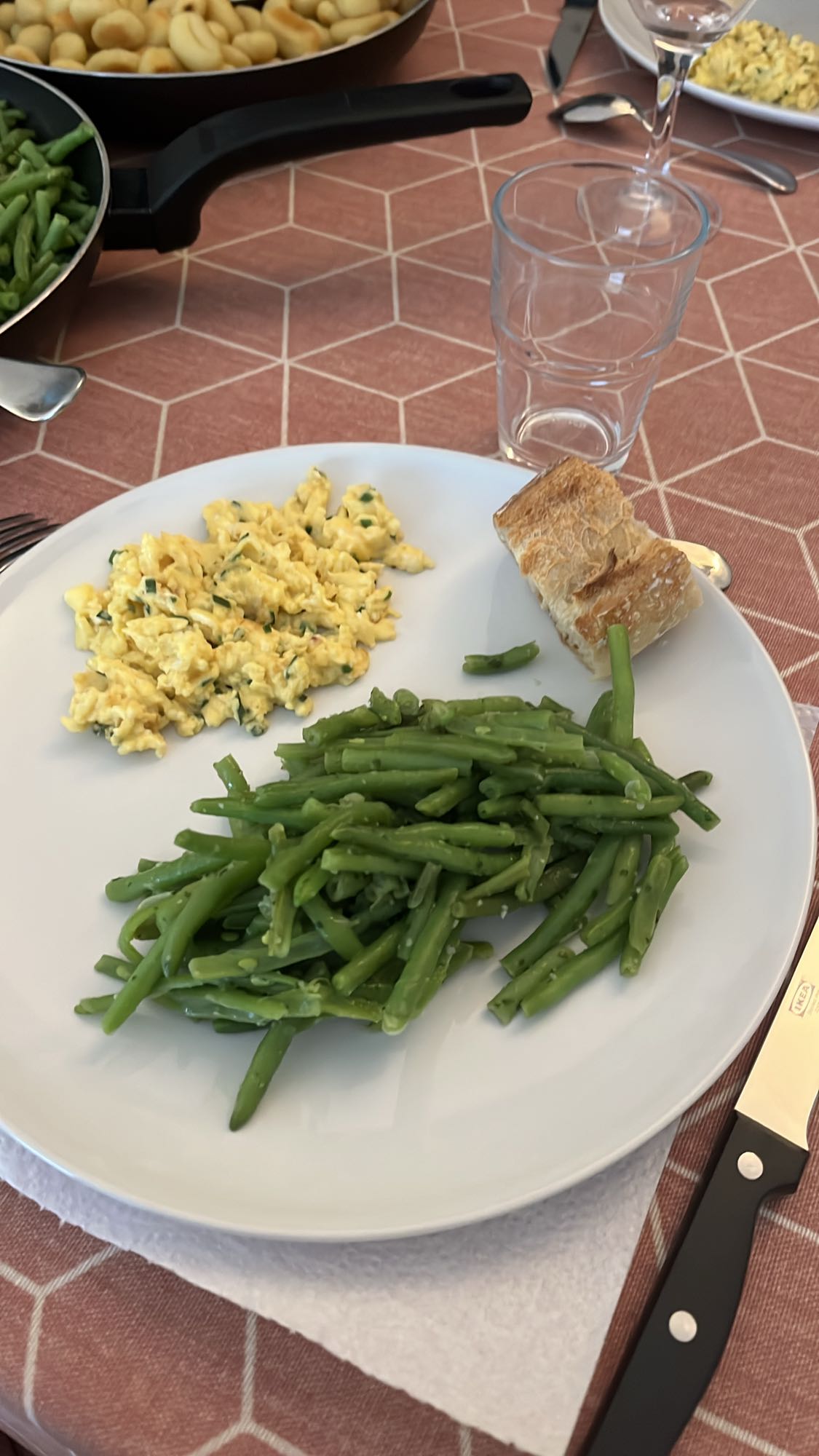 Oeufs et haricots verts