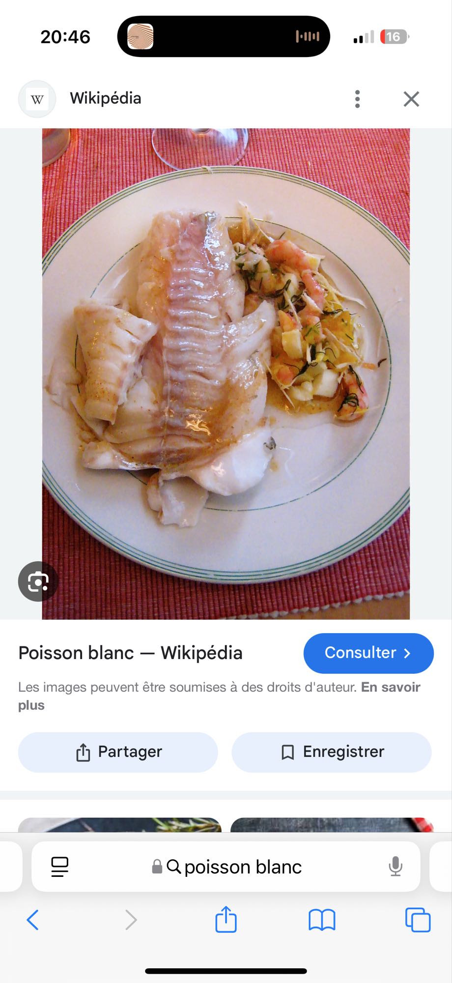 Poisson blanc et salade
