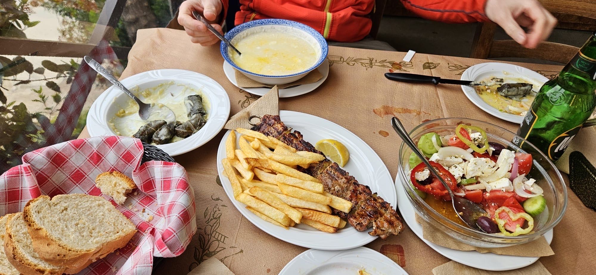 Grilled Meat with Salad
