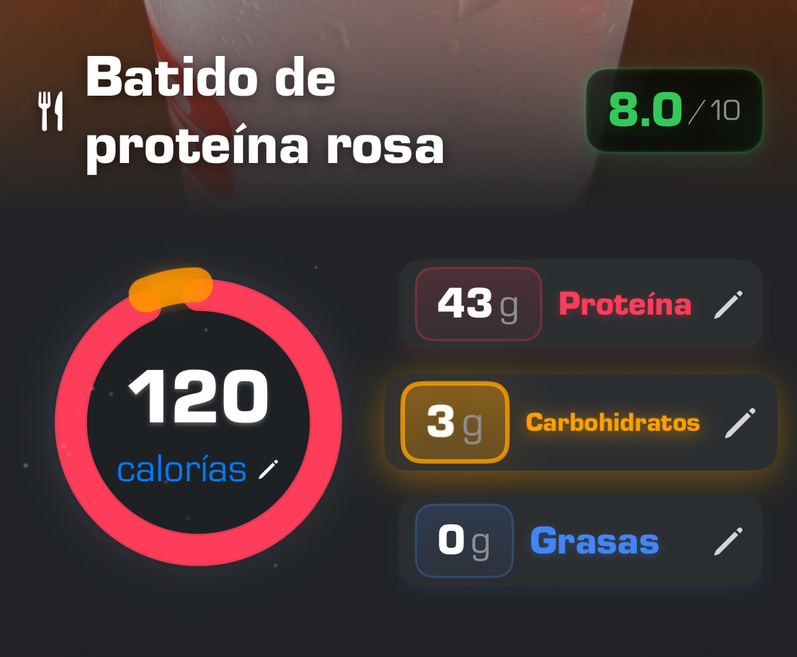 Batido proteína rosa