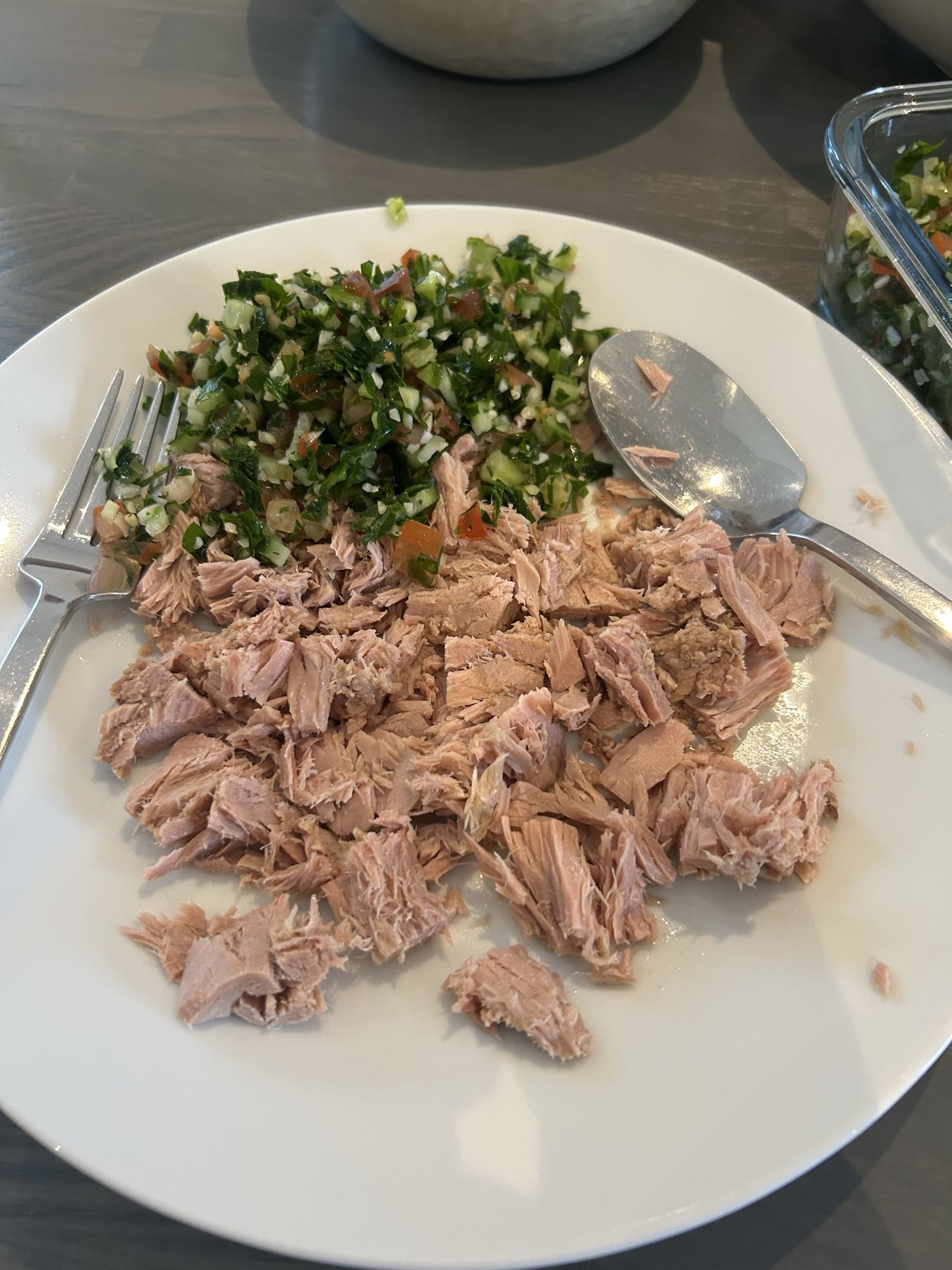 Tonfisk med grönsaksröra