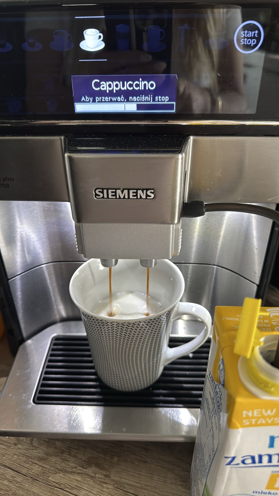 Cappuccino z mlekiem