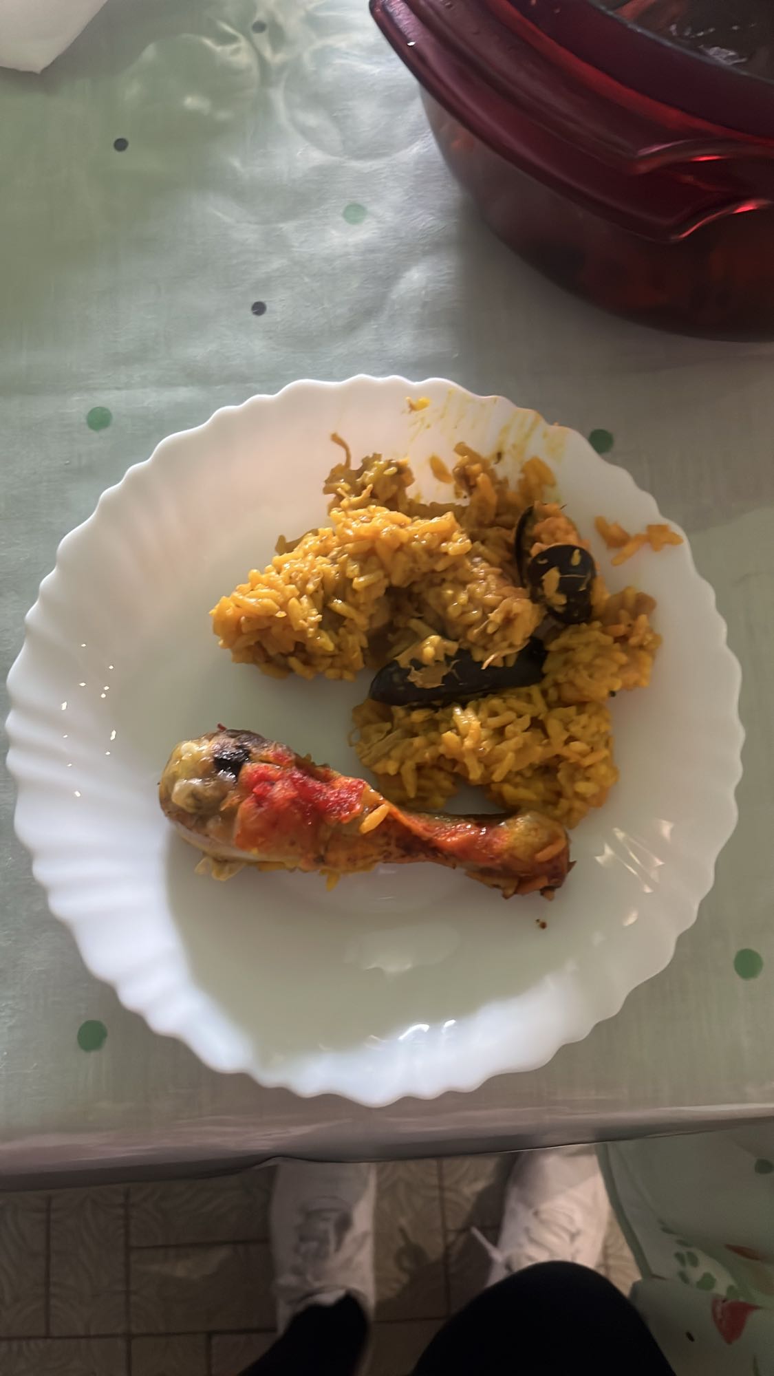 Riz au poulet et moules