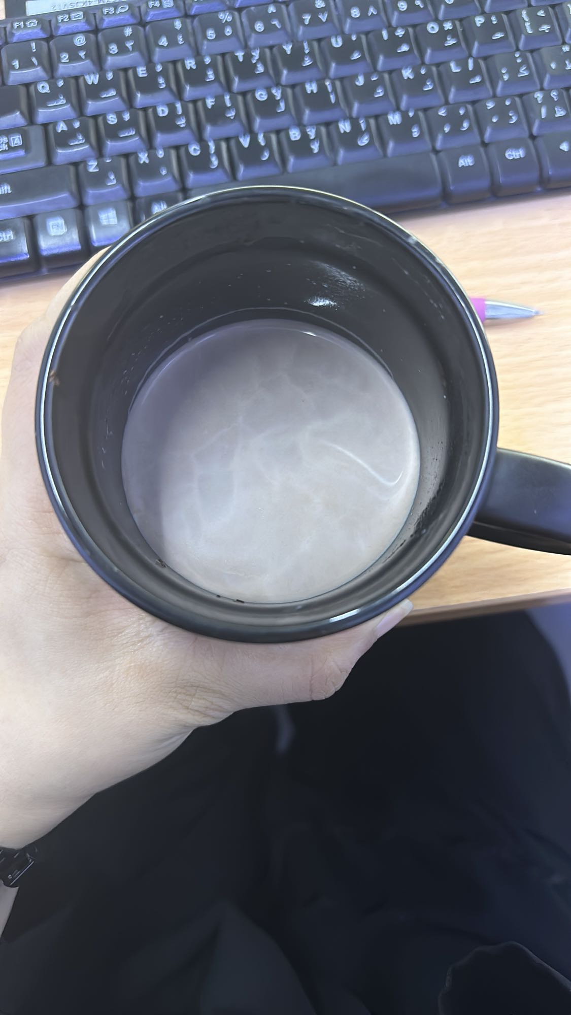 Milk-based hot drink