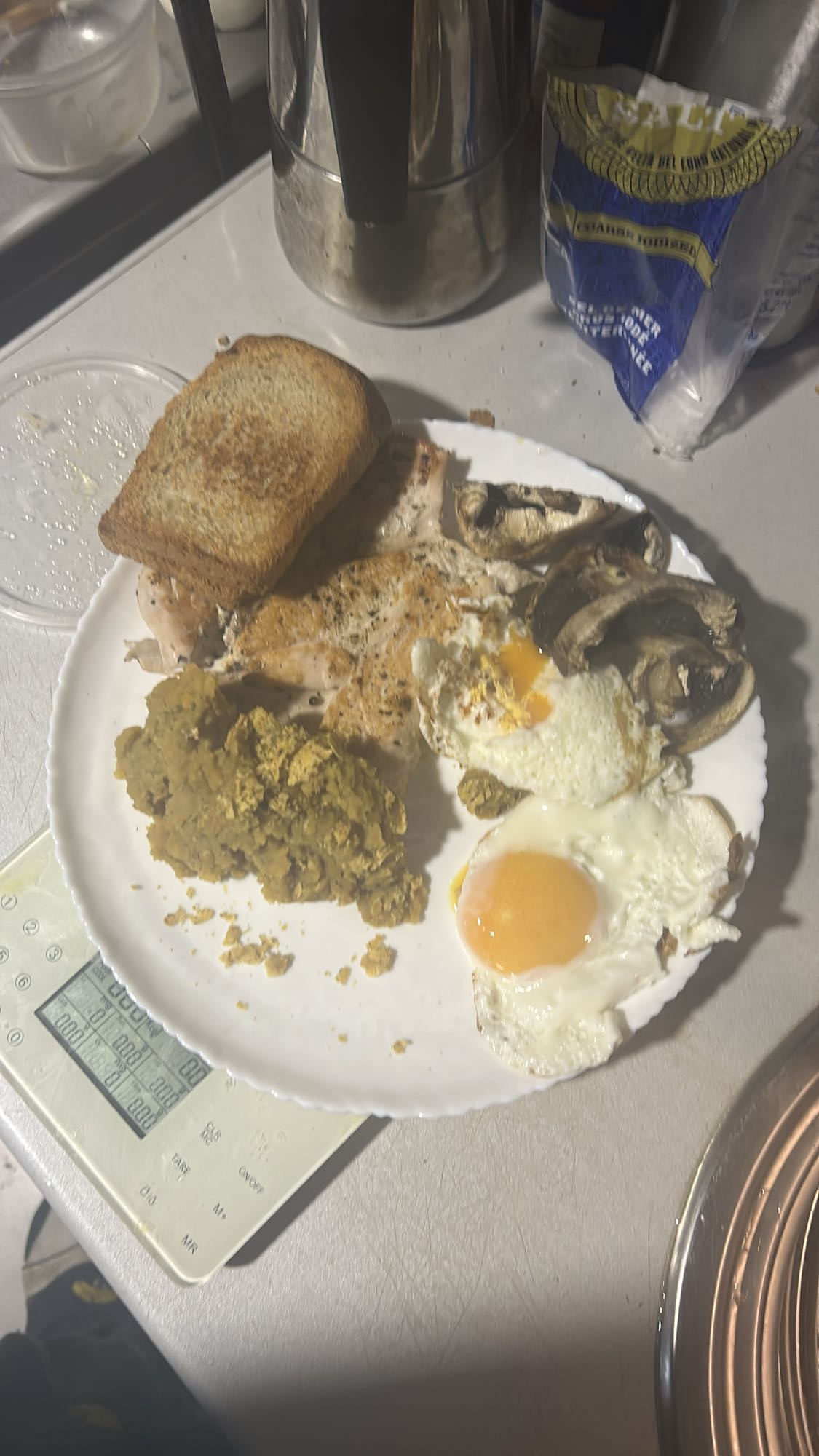 Eggs Toast Chicken Plate