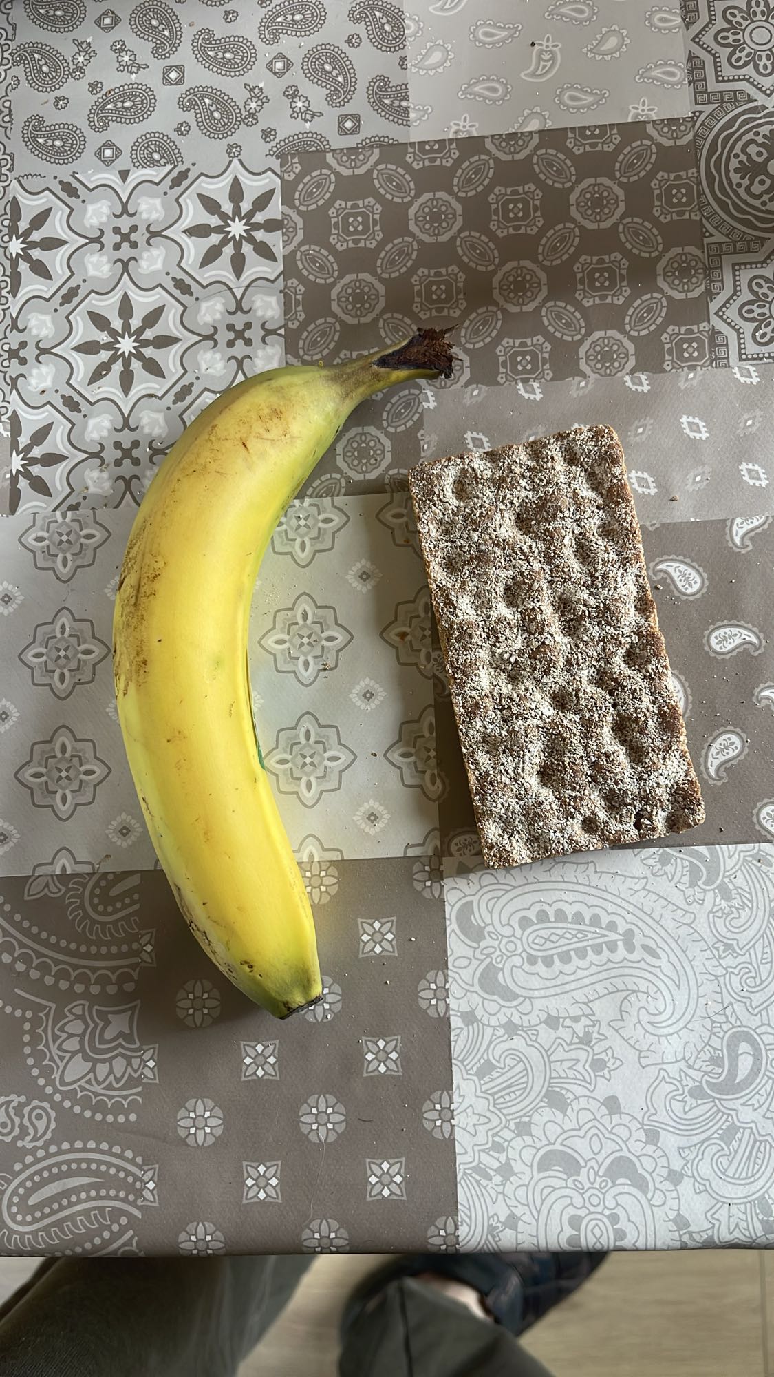 Banane et pain croustillant