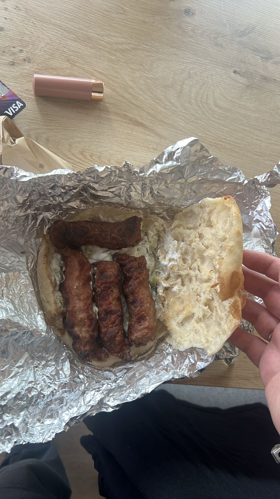 Grilled meat sandwich