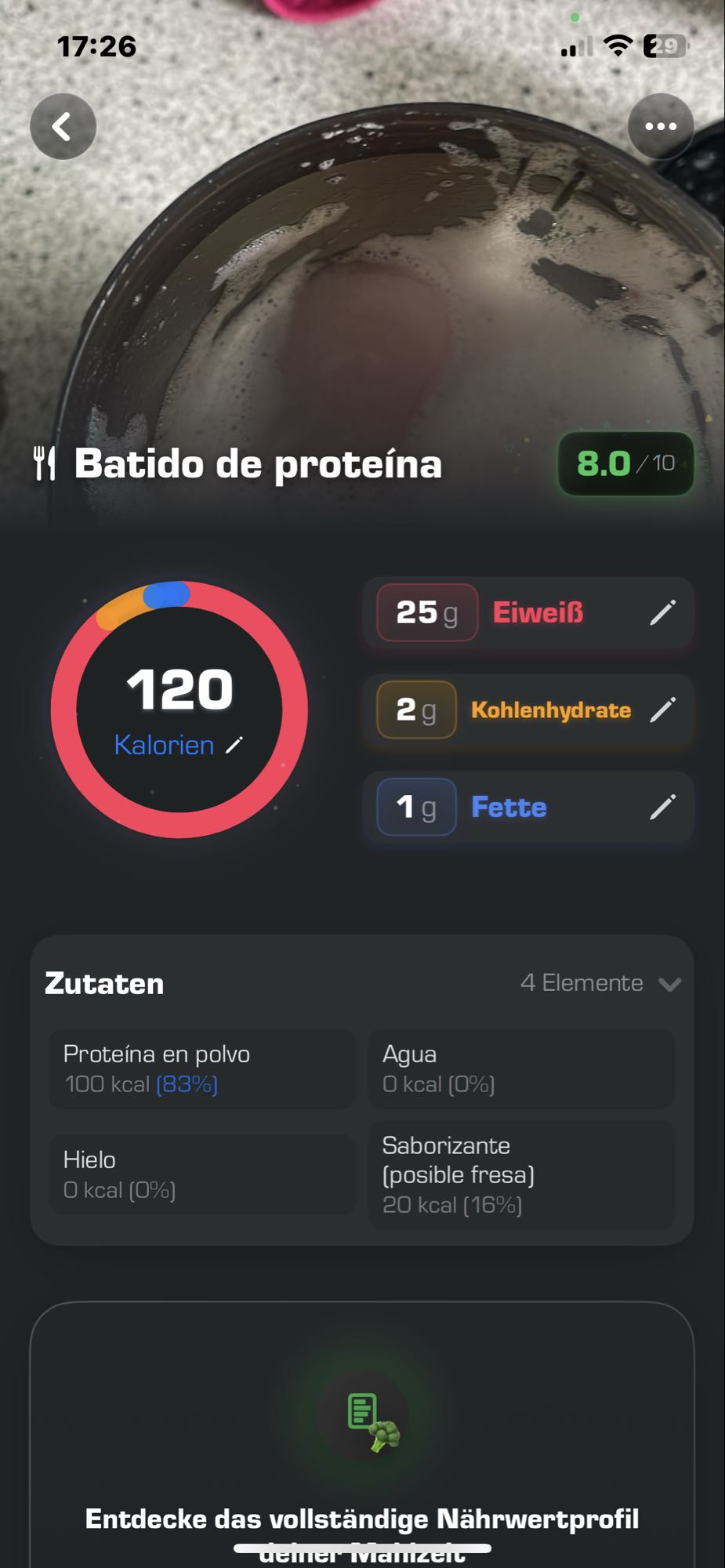 Batido de proteína