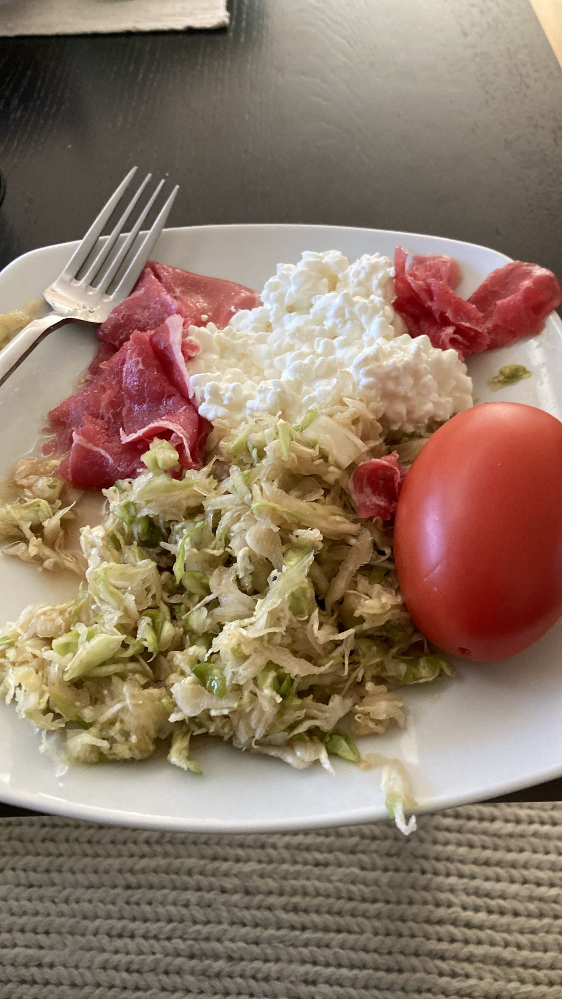 Keso och skinka tallrik