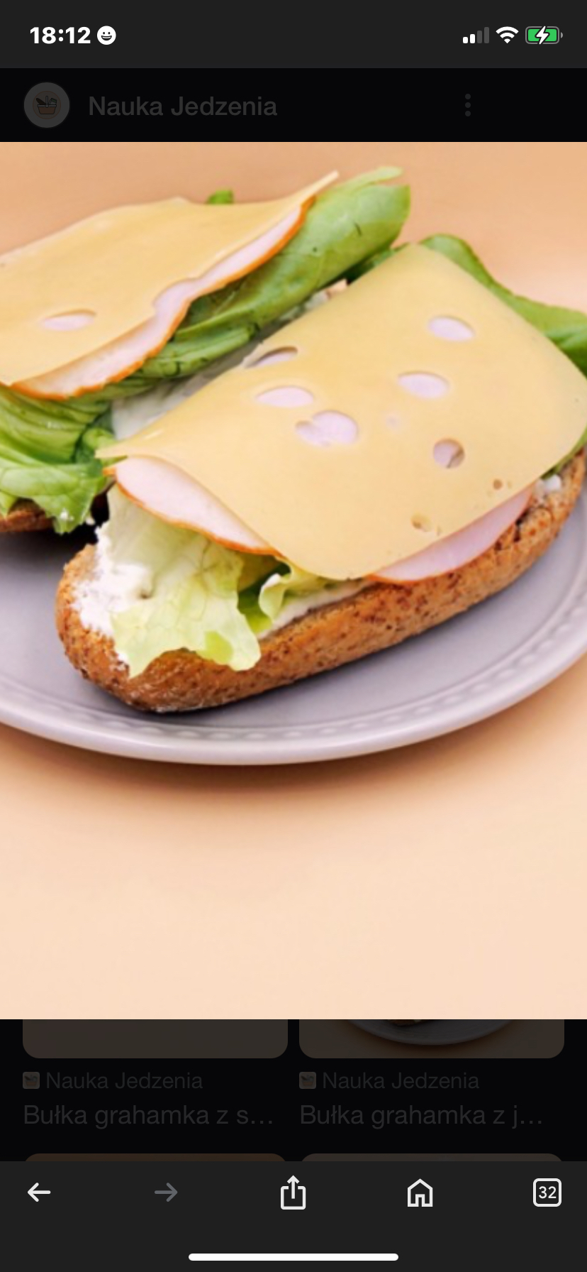 Kanapka z serem i szynką