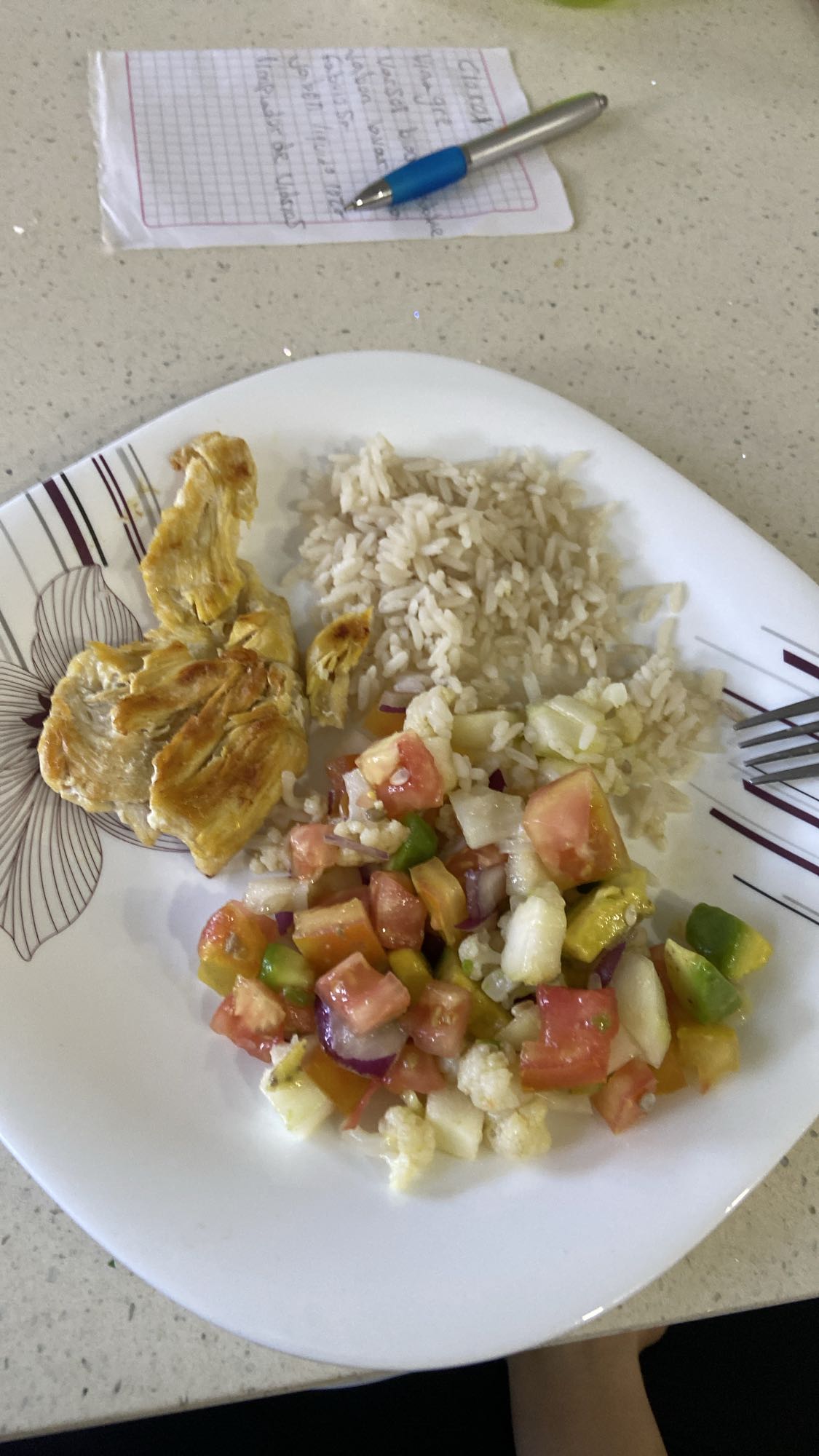 Chicken Rice Salad Plate