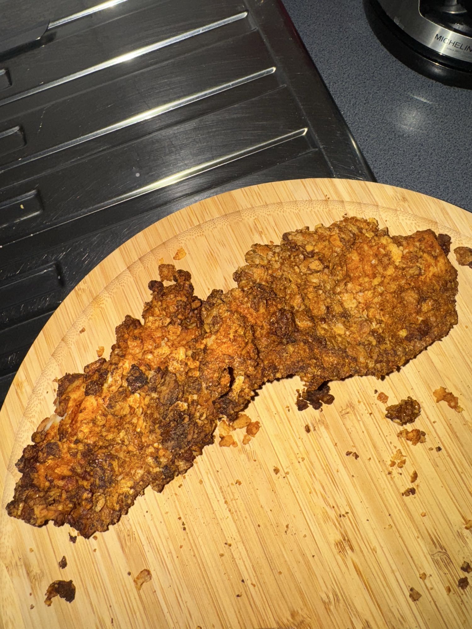 Hähnchenbrust mit Cornflakes-Panade