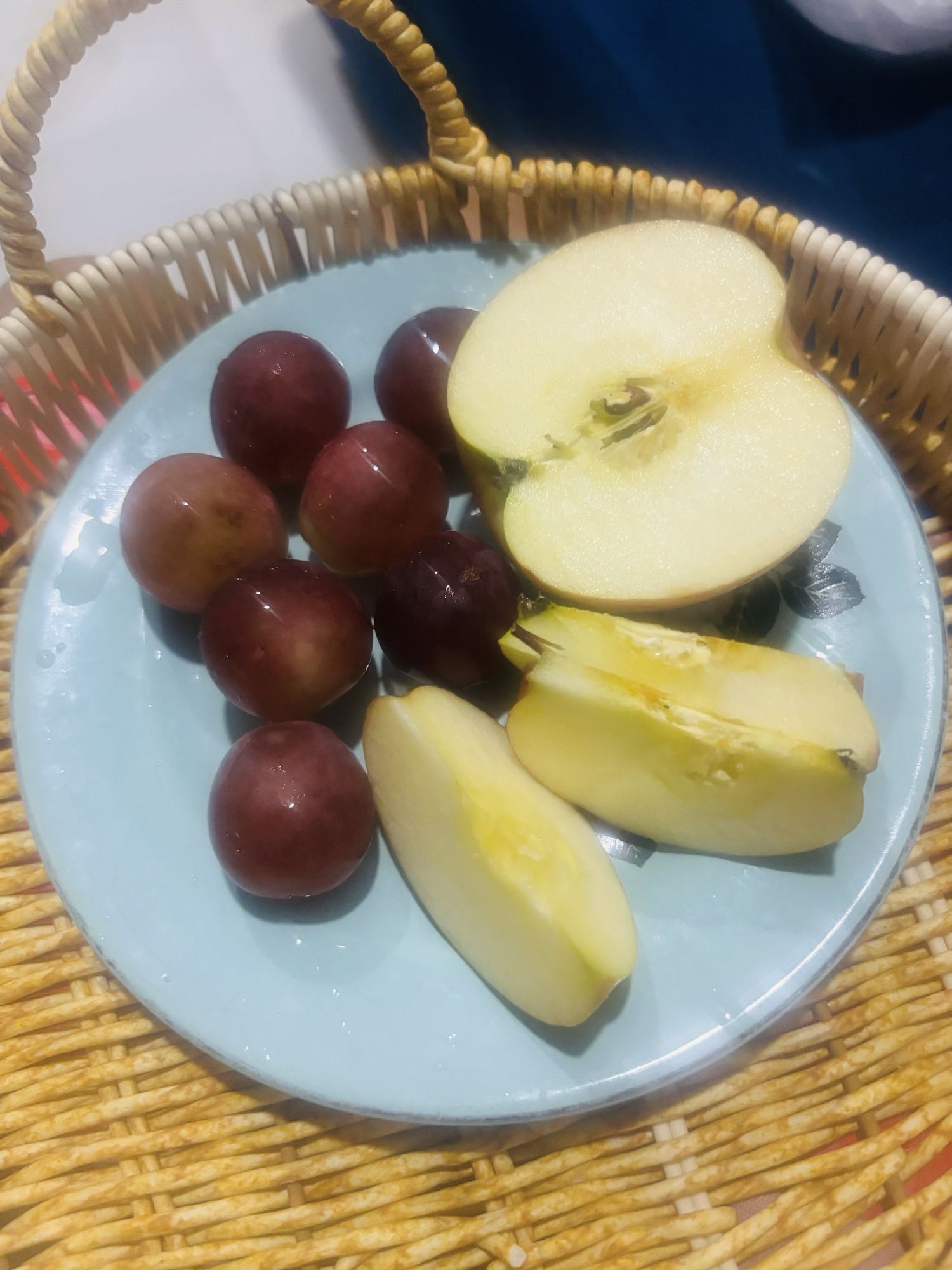 Apple and Grapes Plate