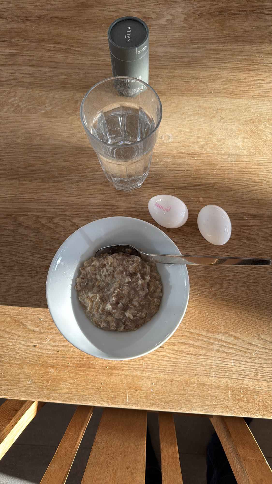 Havregrynsgröt med ägg