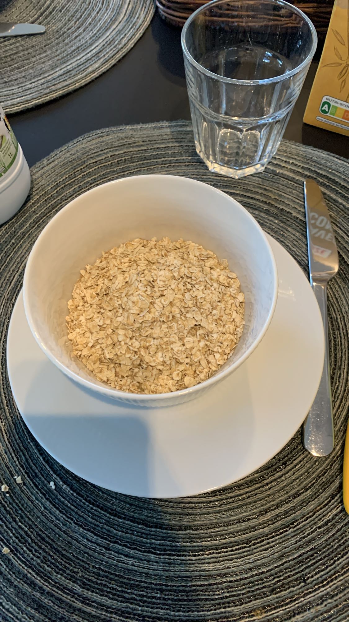 Bol de flocons d'avoine