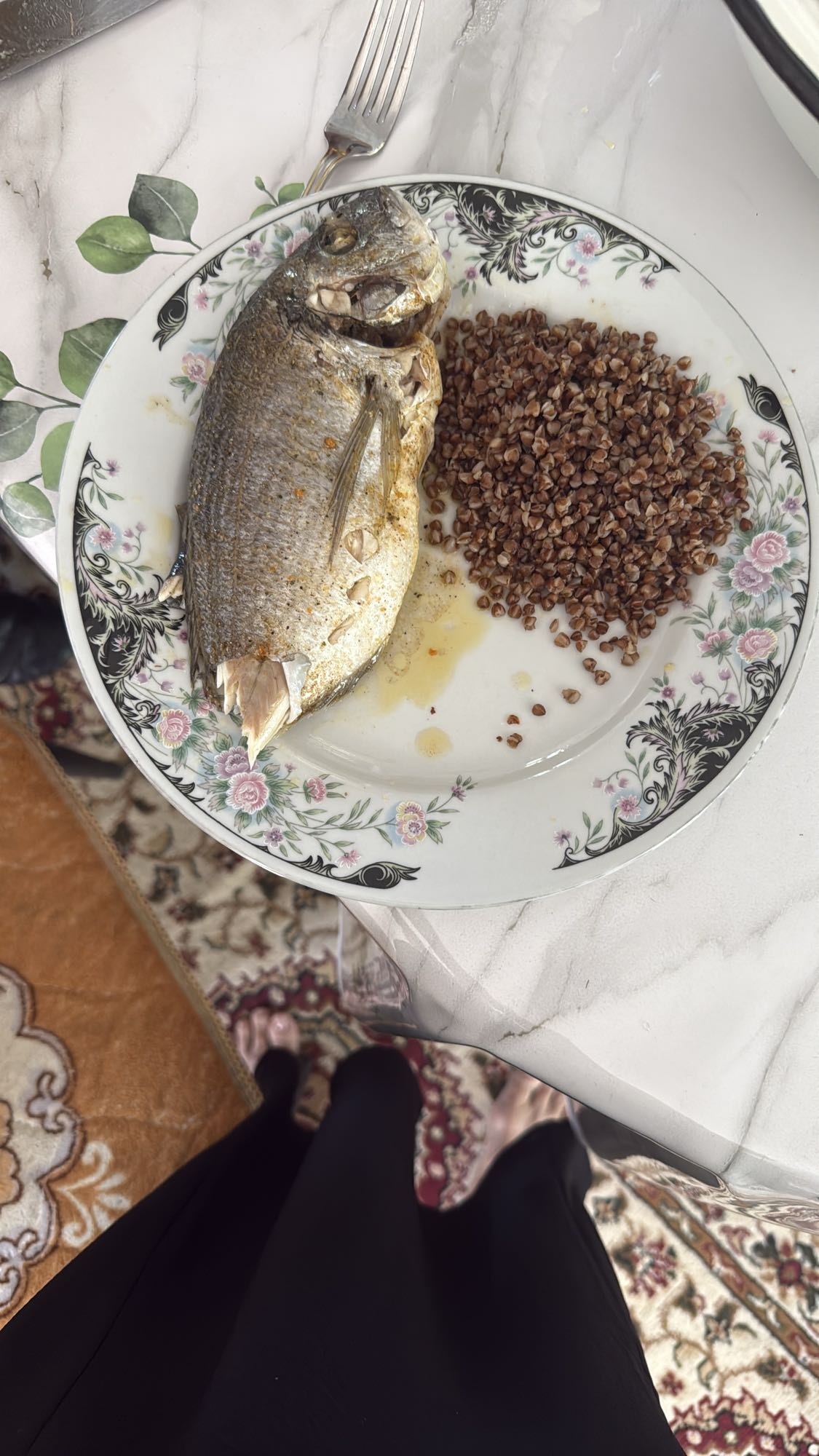 Рыба с гречкой