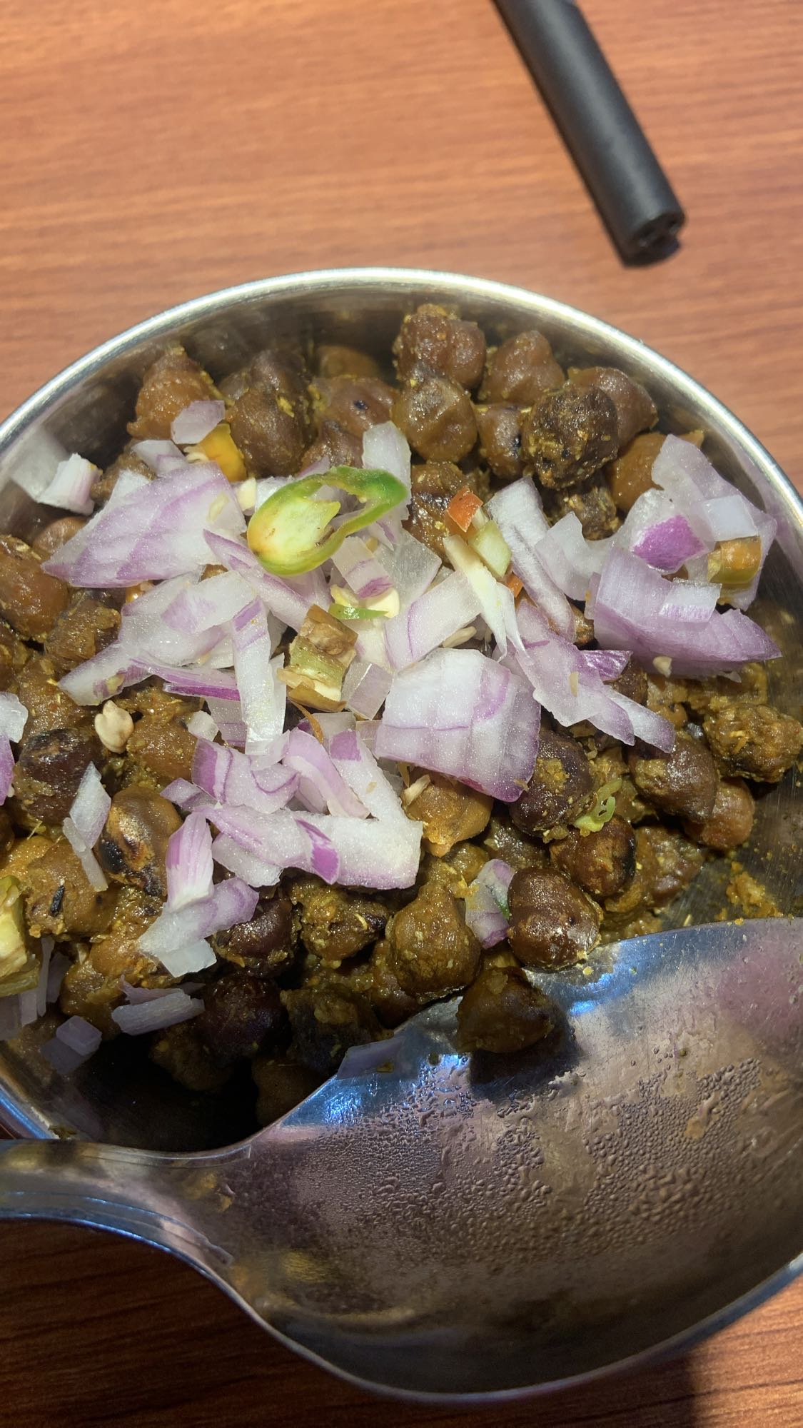 Spiced Black Chickpeas