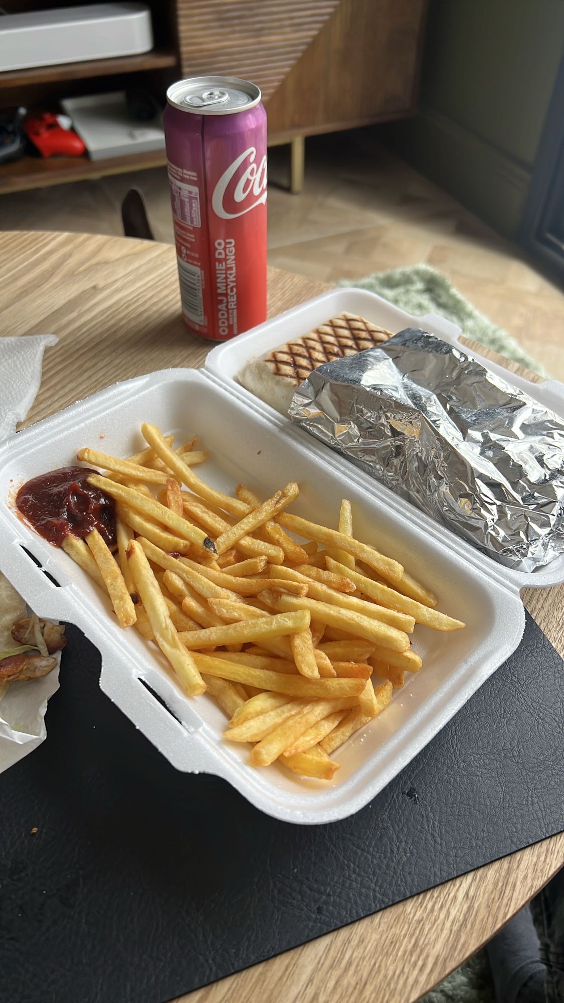Wrap frites et soda
