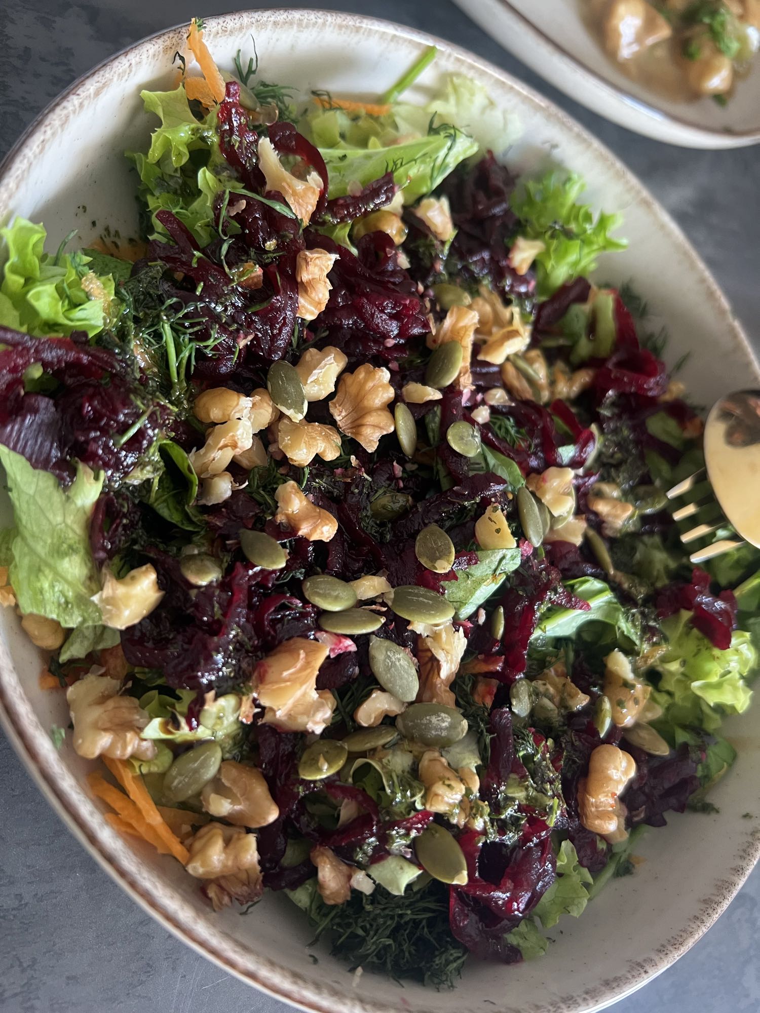 Beet Walnut Green Salad