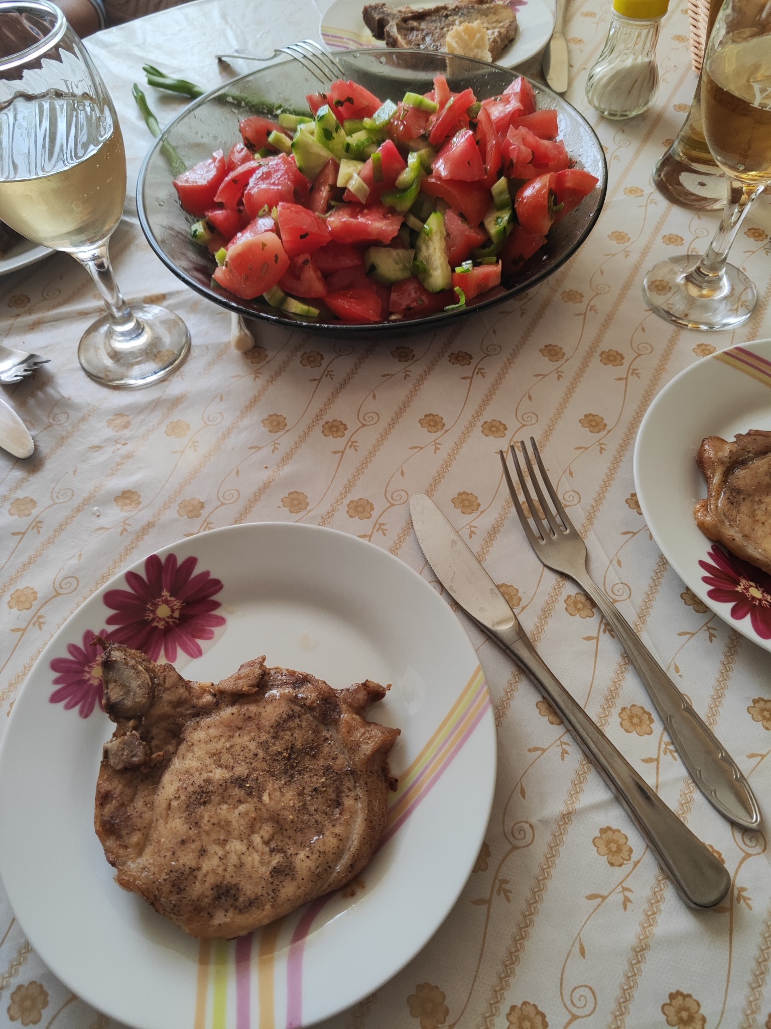 Pork Chop with Salad