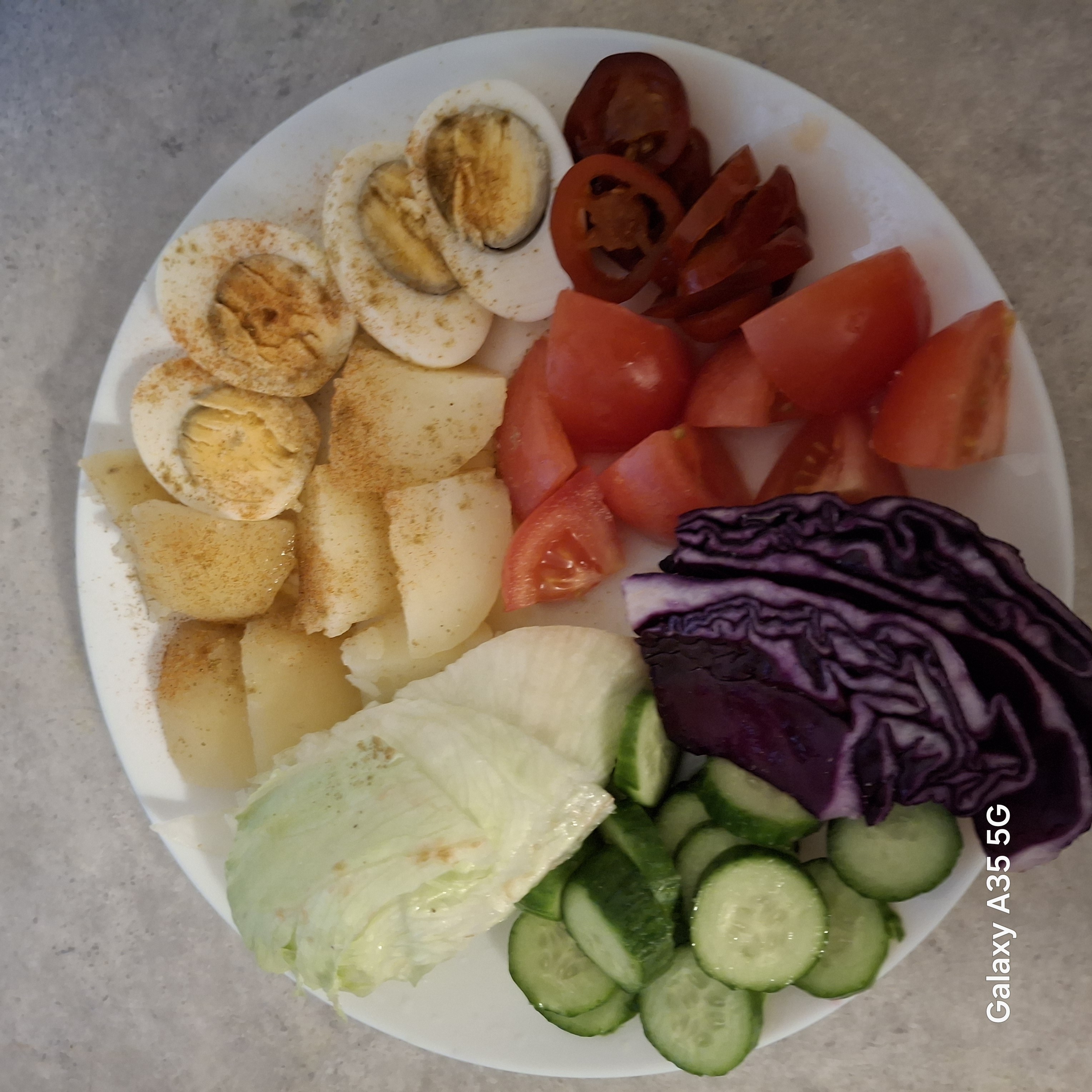 Boiled Egg Veggie Plate