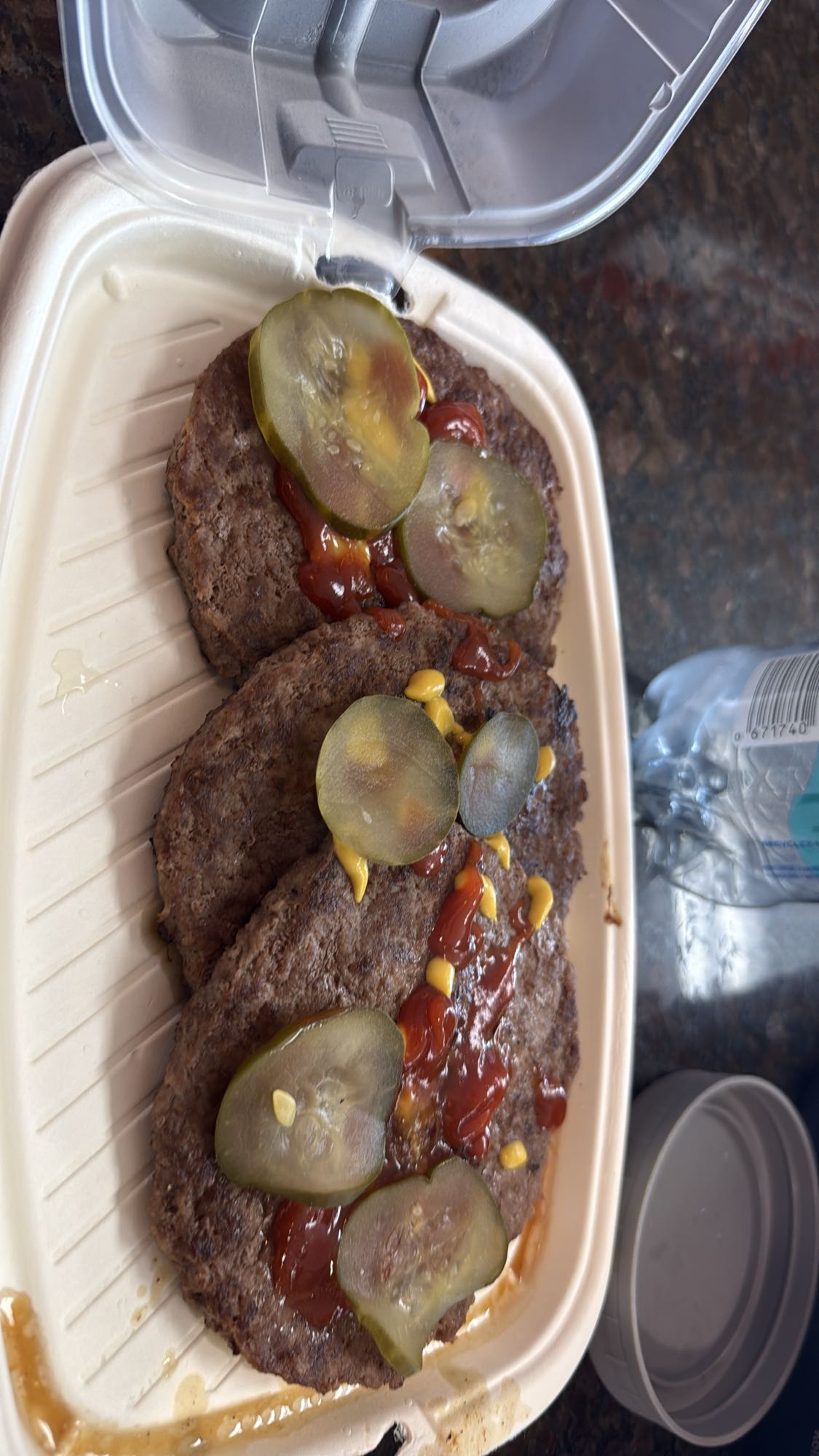 Galettes de boeuf ketchup