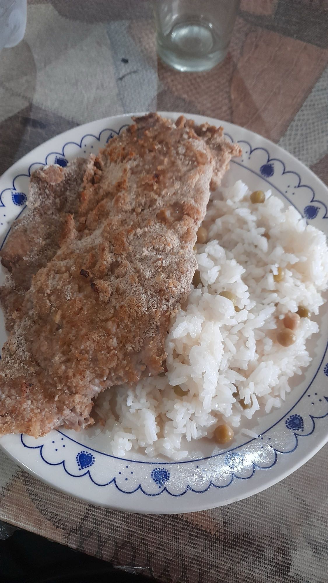Milanesa con arroz
