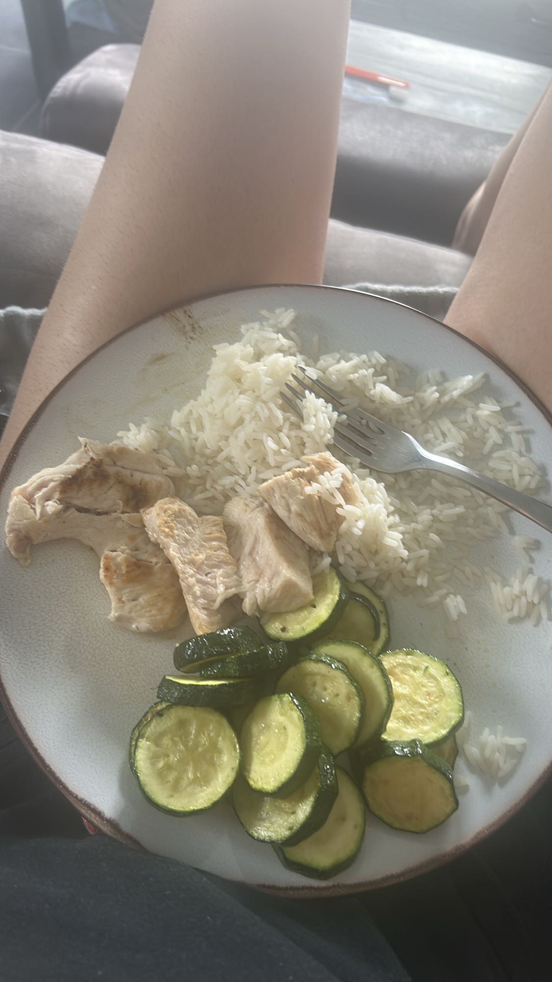 Poulet riz courgettes