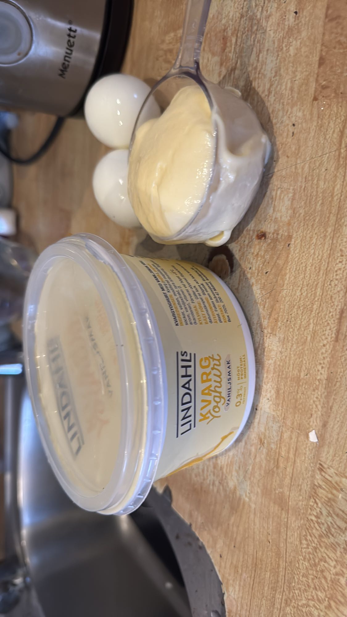 Ägg och vaniljkvarg