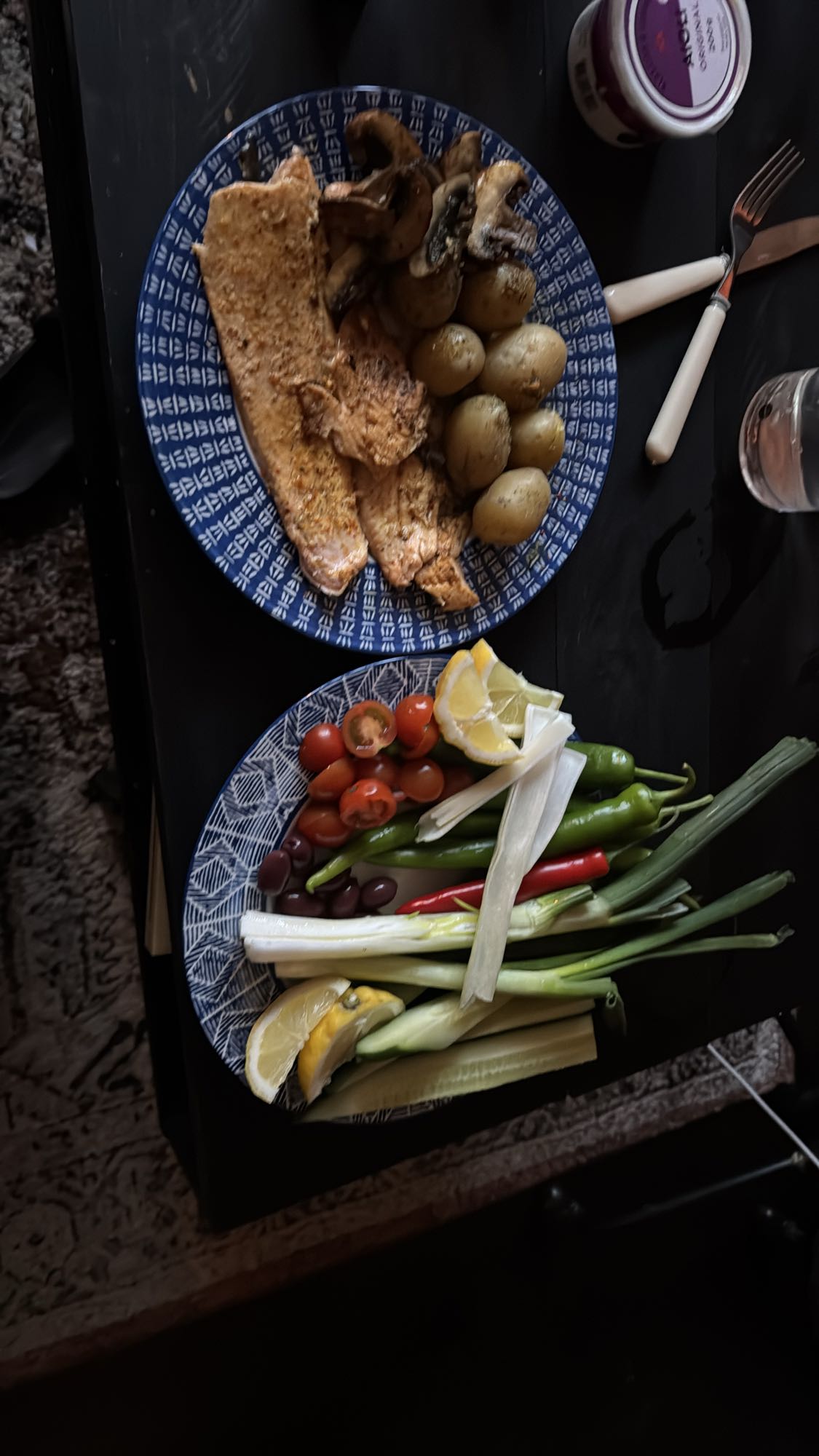 Fjällröding med grönsaker